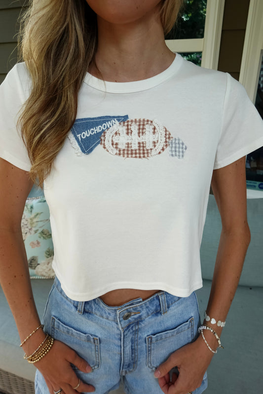Touchdown Patchwork Baby Tee