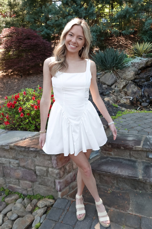 Alina Poplin Ribbon Mini Dress