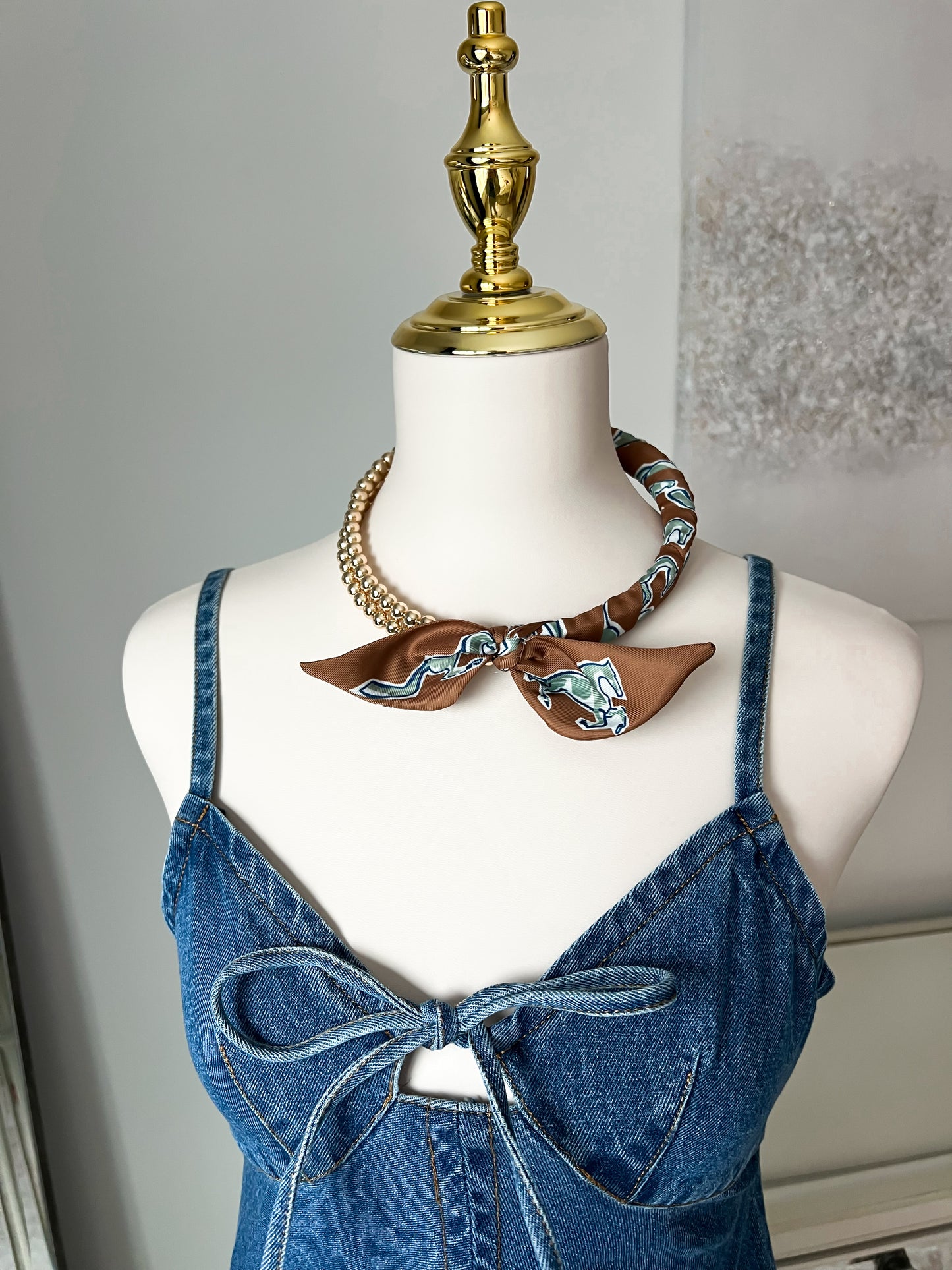 Winnie Beaded Scarf Necklace