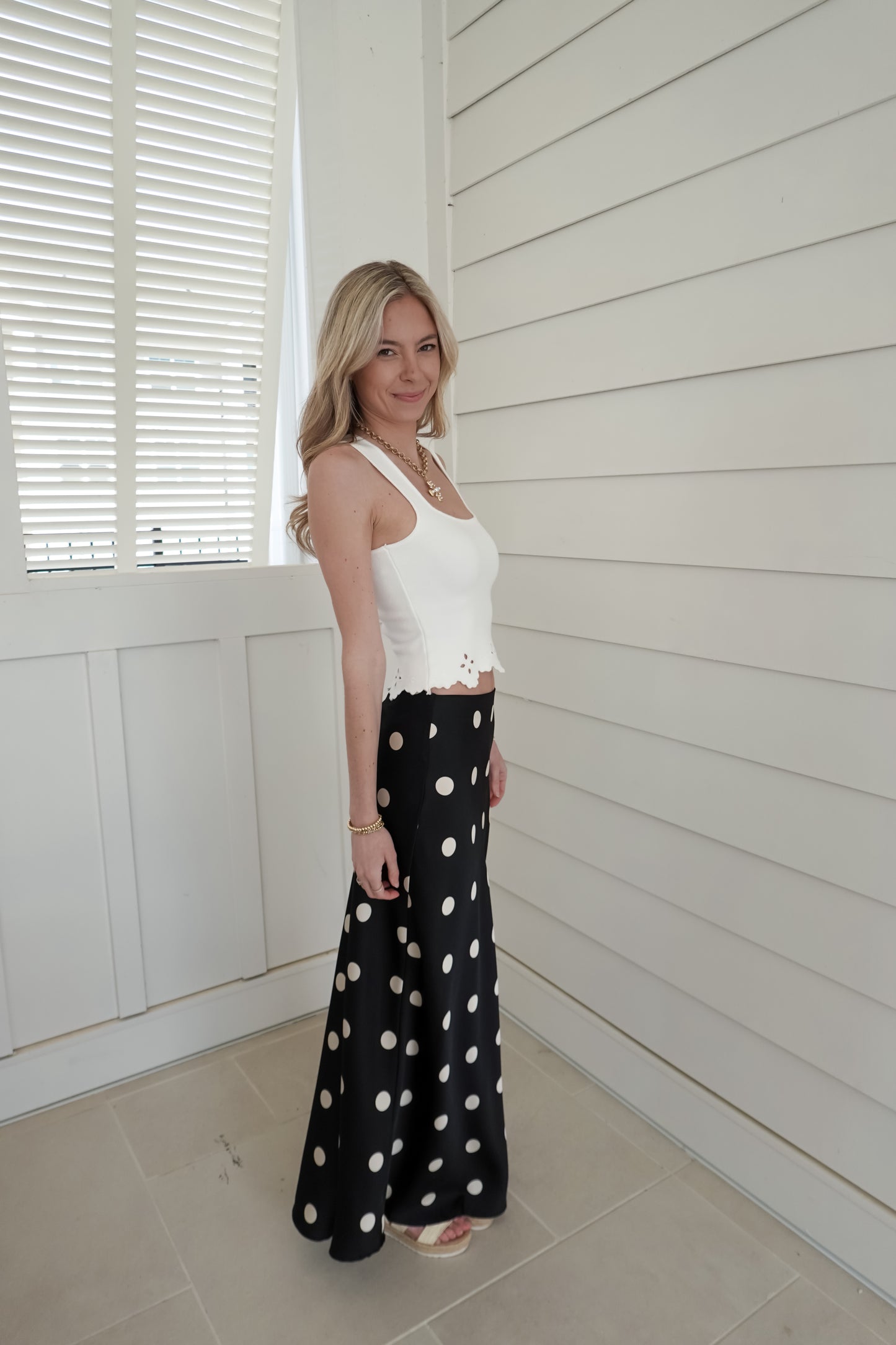 Parker Polka Dot Midi Skirt
