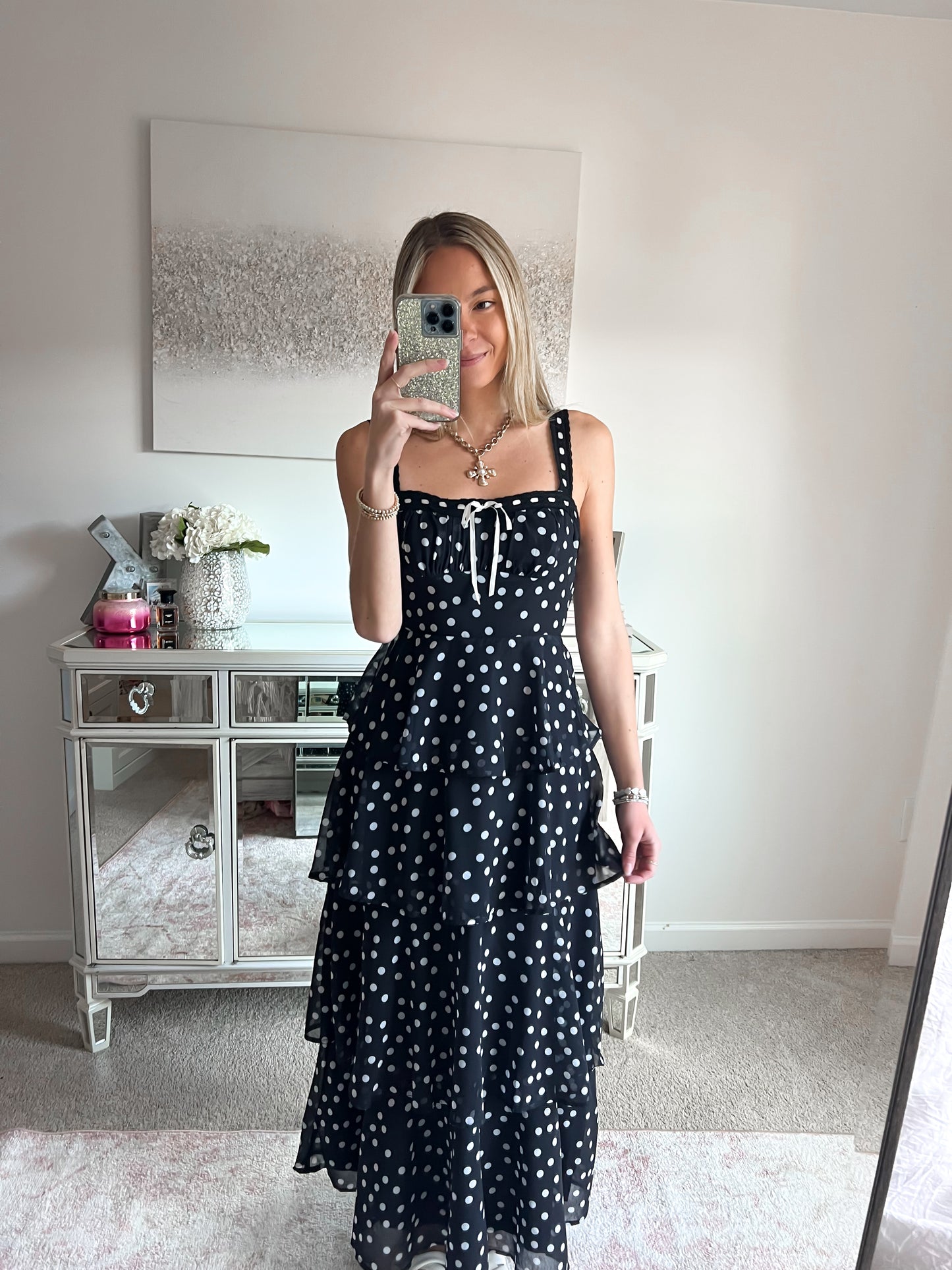 Poppy Polka Dot Maxi Dress