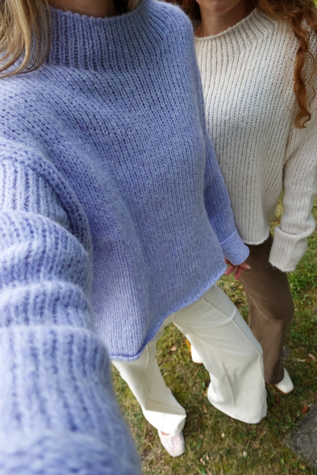 Ava Blue Mock Neck Sweater