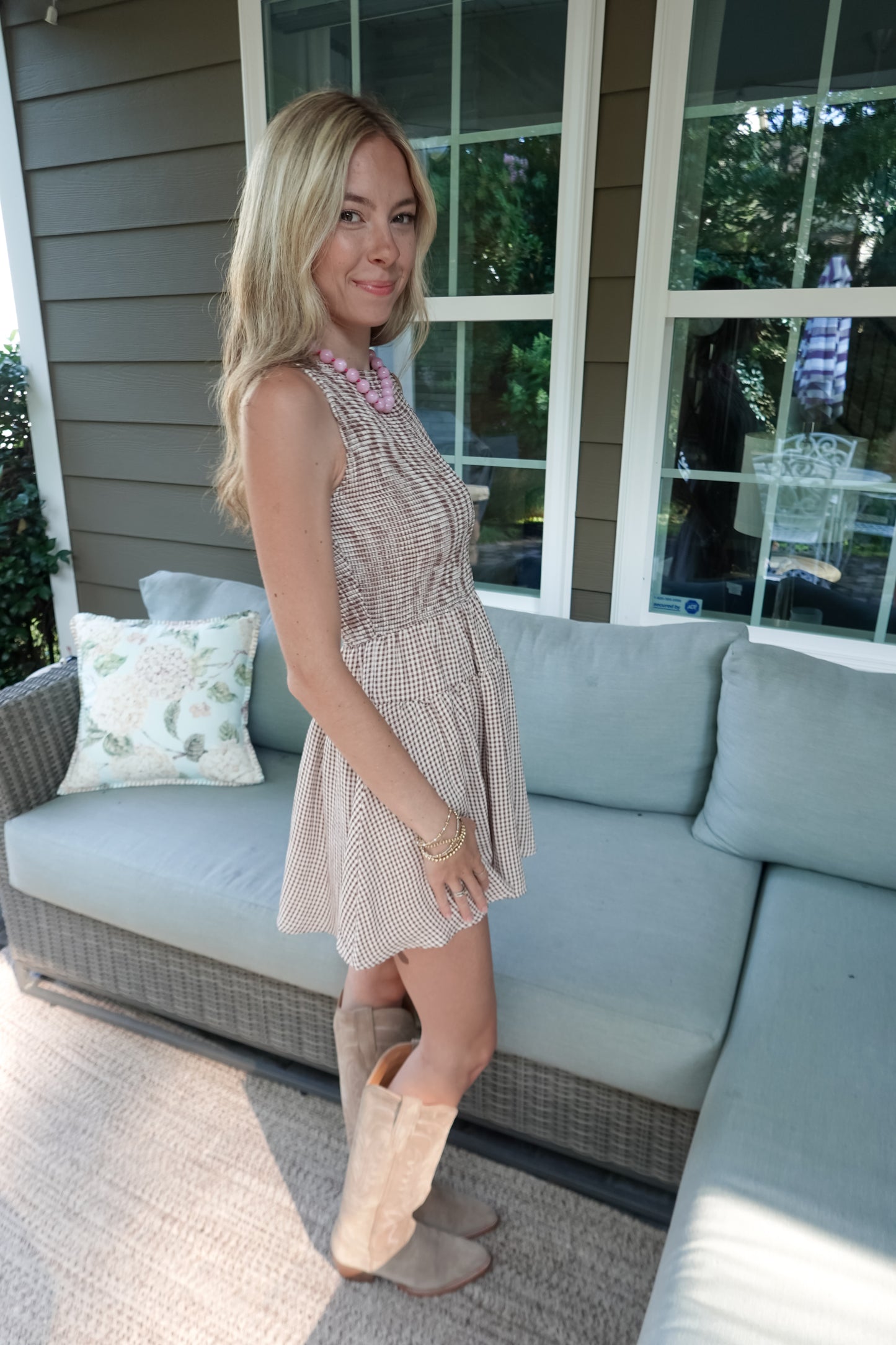 Gia Gingham Mini Dress