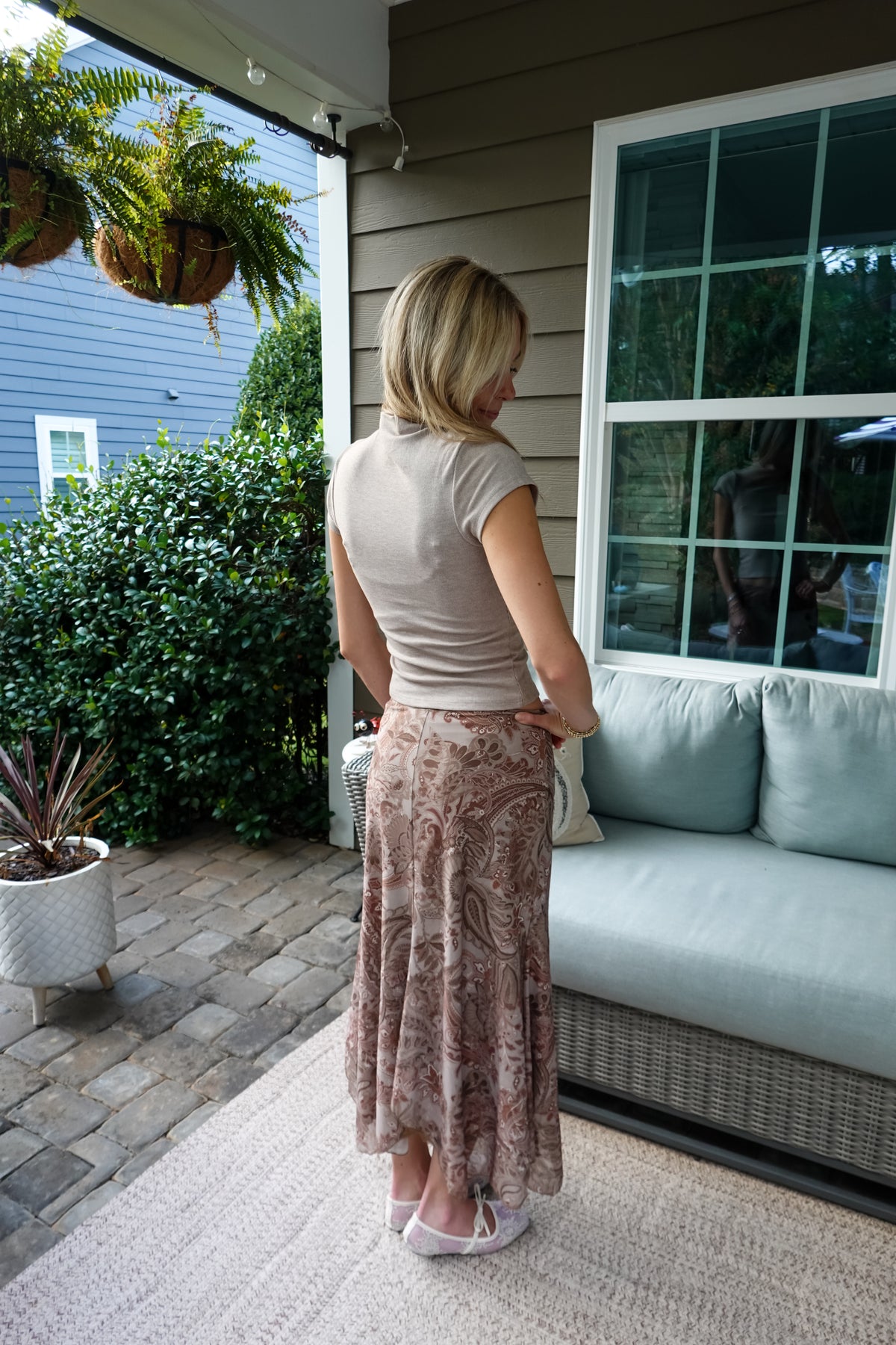 Paisley Midi Skirt