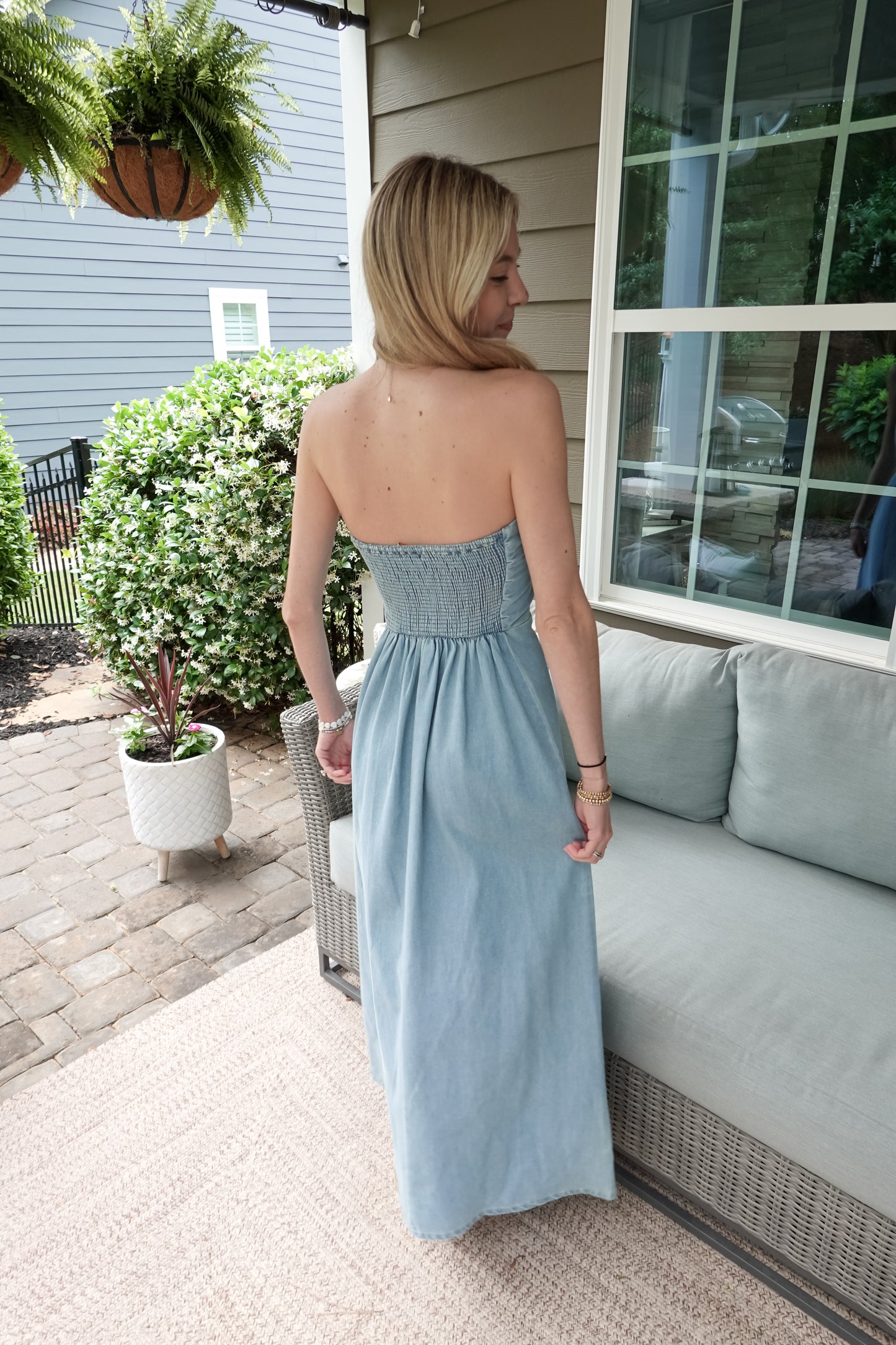 Stella Denim Maxi Dress