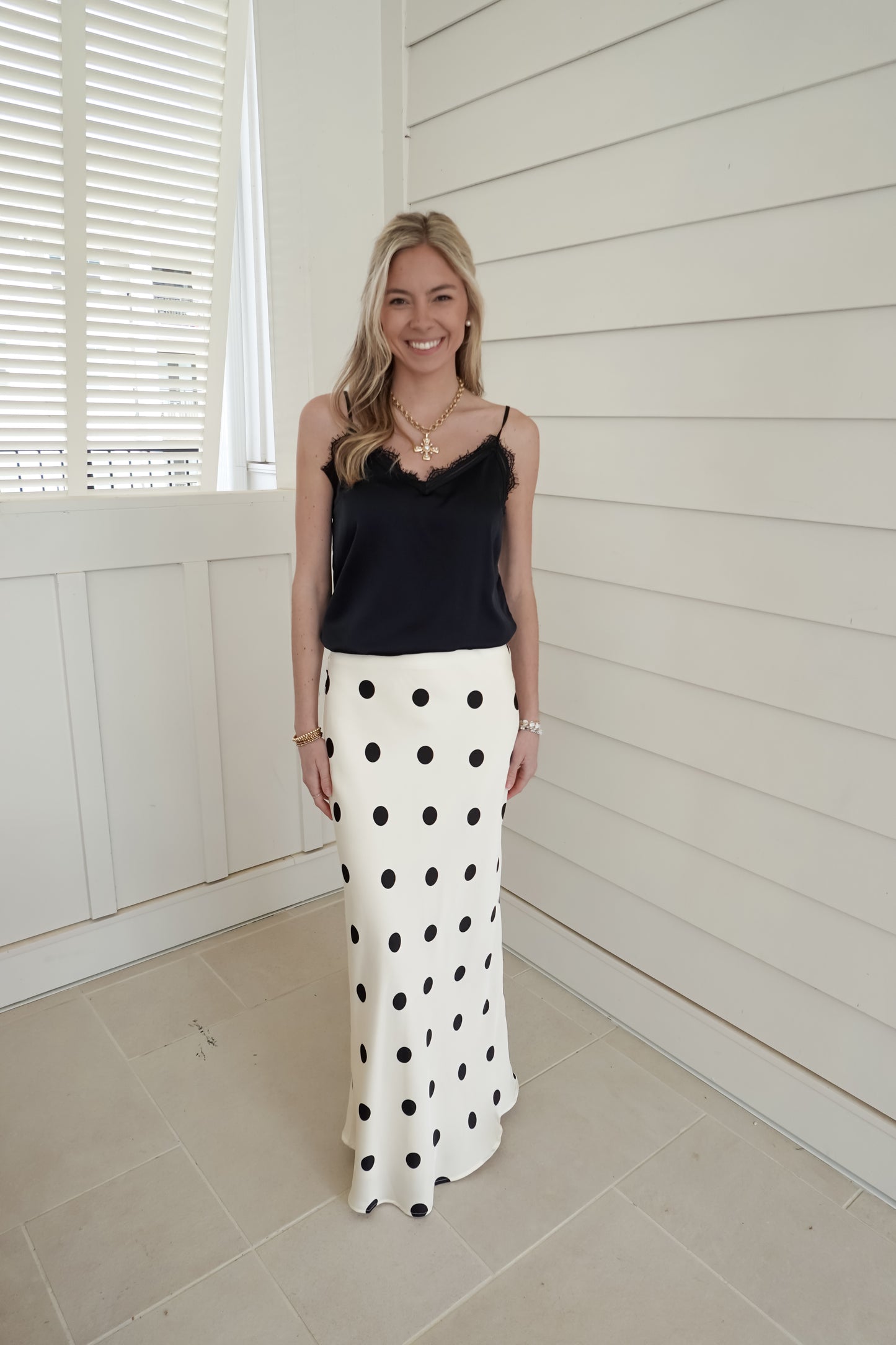 Parker Polka Dot Midi Skirt