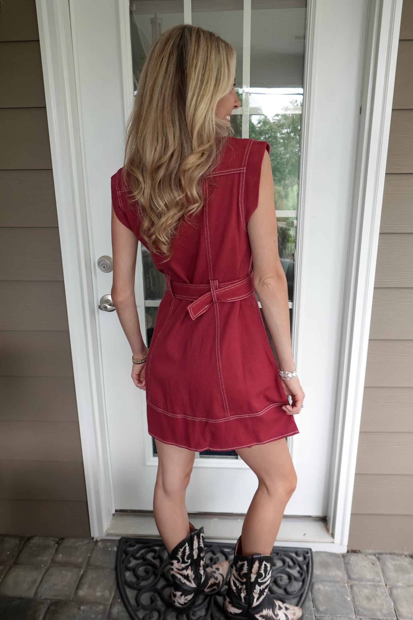 Harlow Maroon Mini Dress