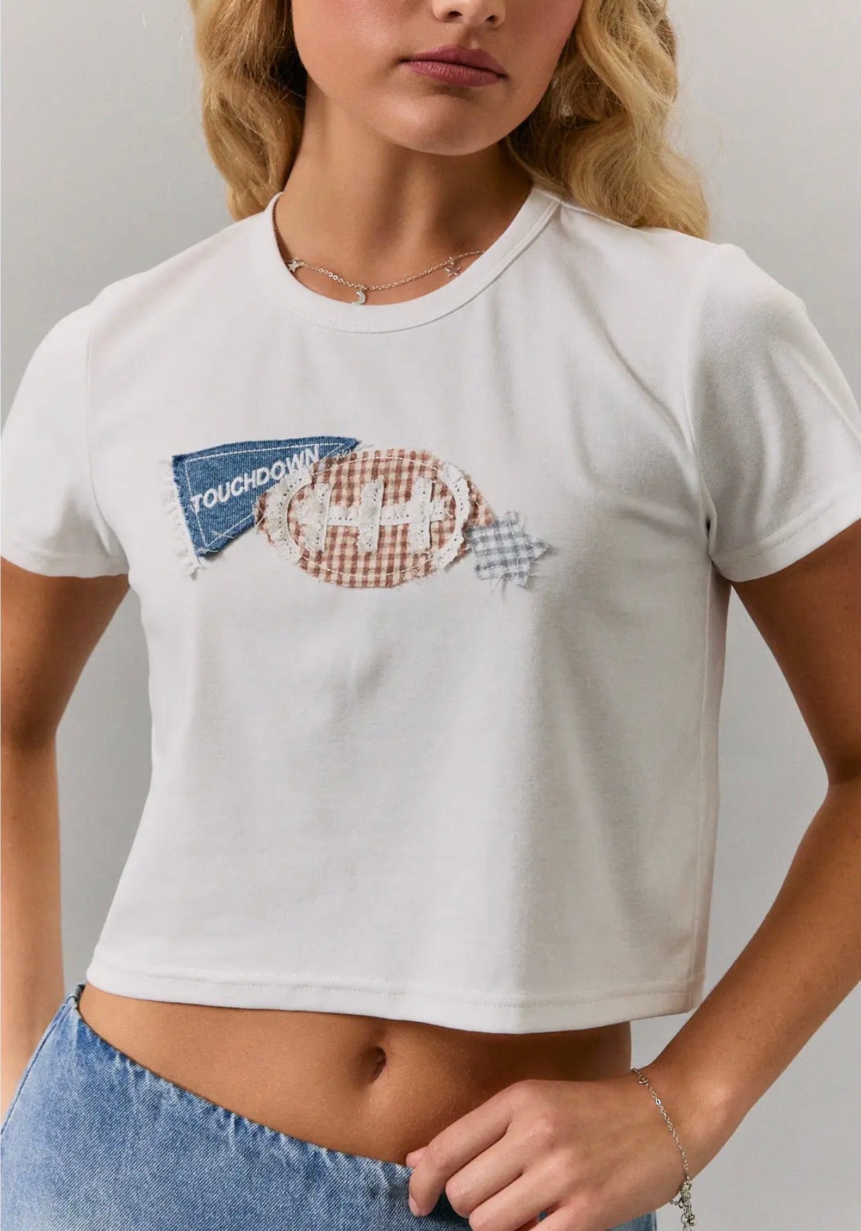 Touchdown Patchwork Baby Tee