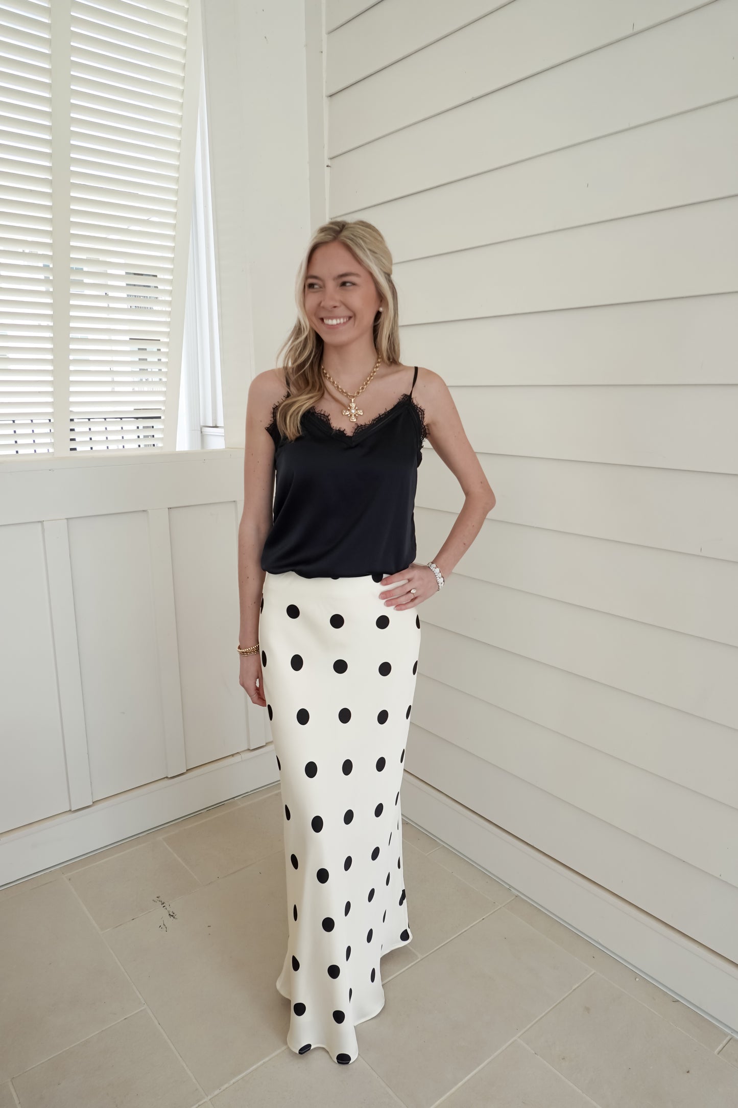 Parker Polka Dot Midi Skirt