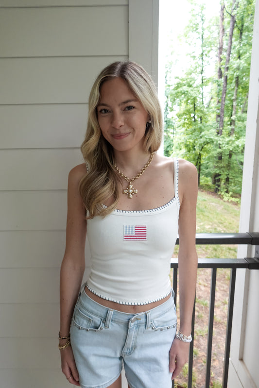 American Flag Tank Top