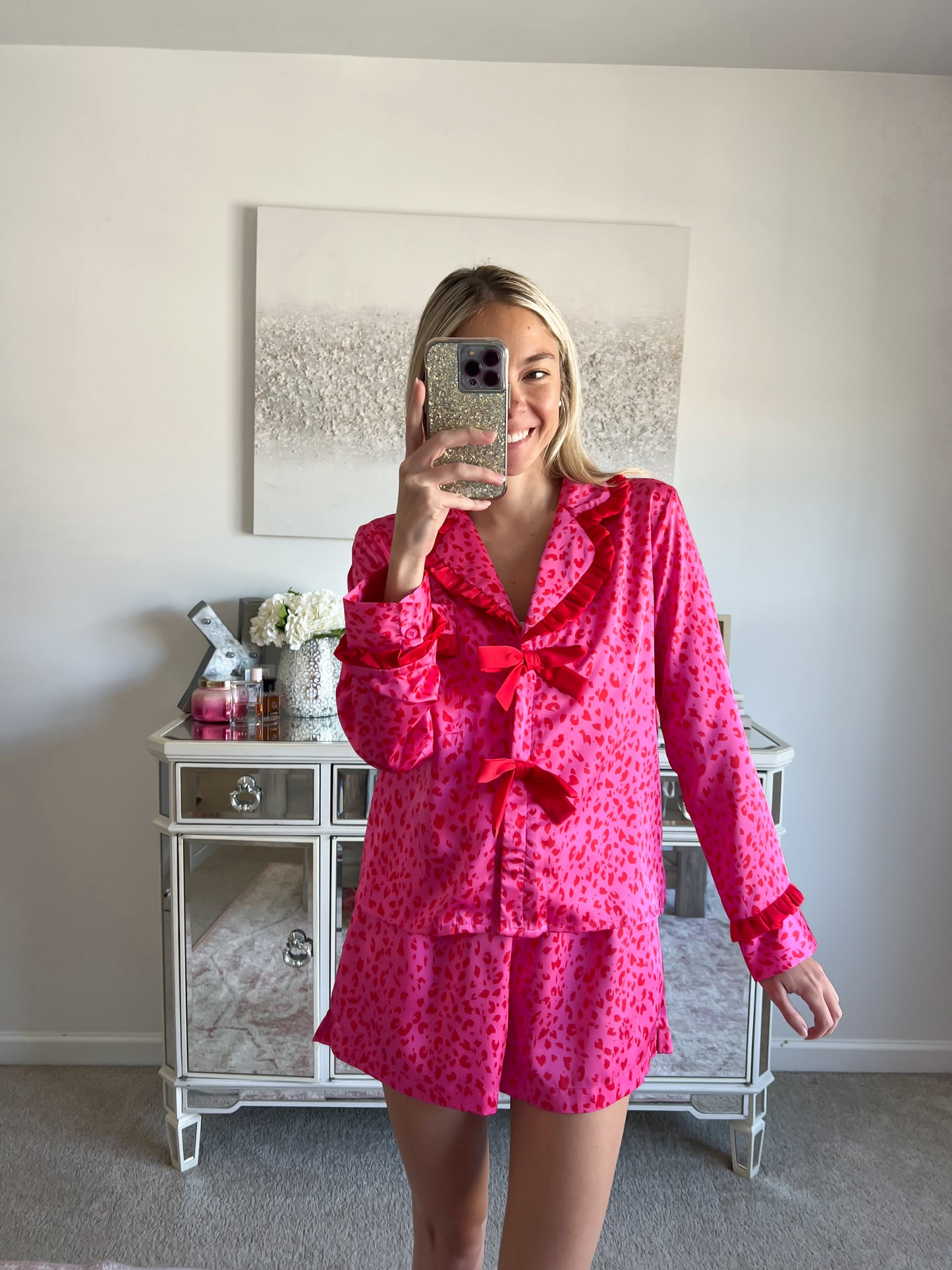 Lena Leopard Print Pajama Set