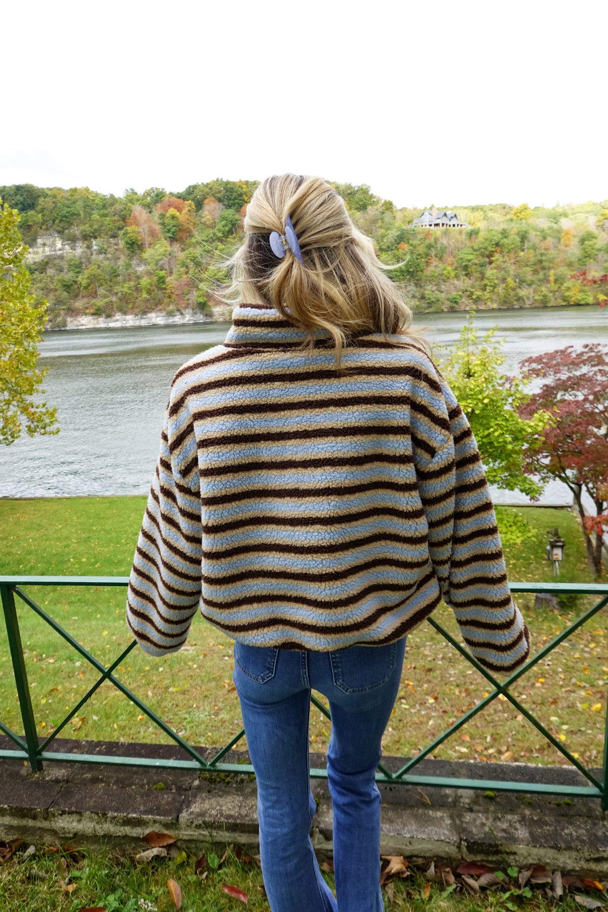 Lily Striped Sherpa Jacket