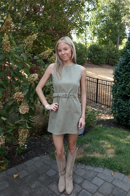 Clara Belted Mini Dress