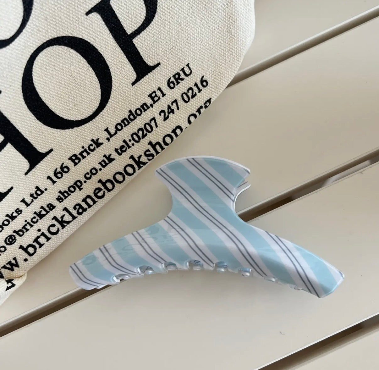 Diagonal Stripe Claw Clips