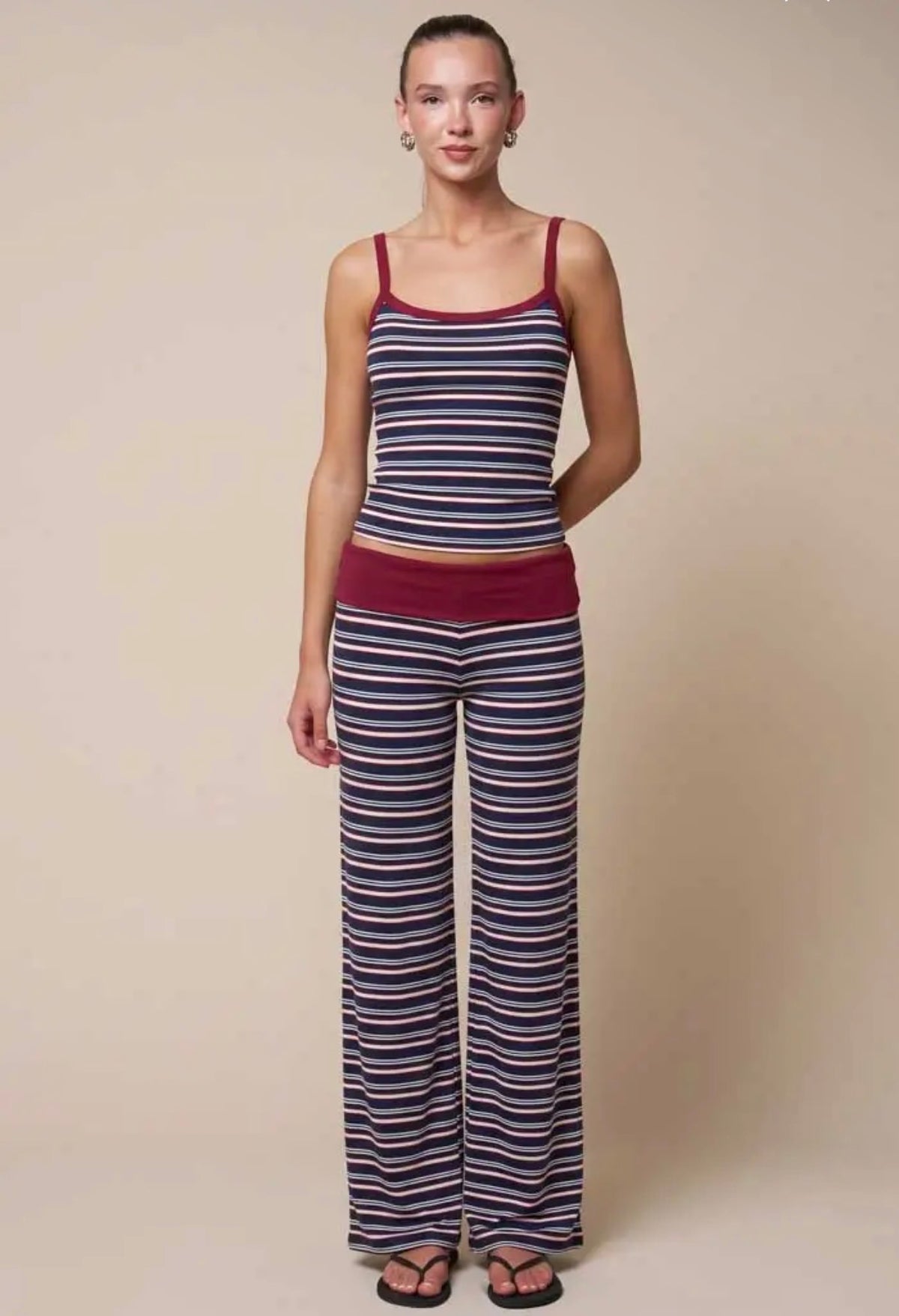 Willa Navy Striped Pants