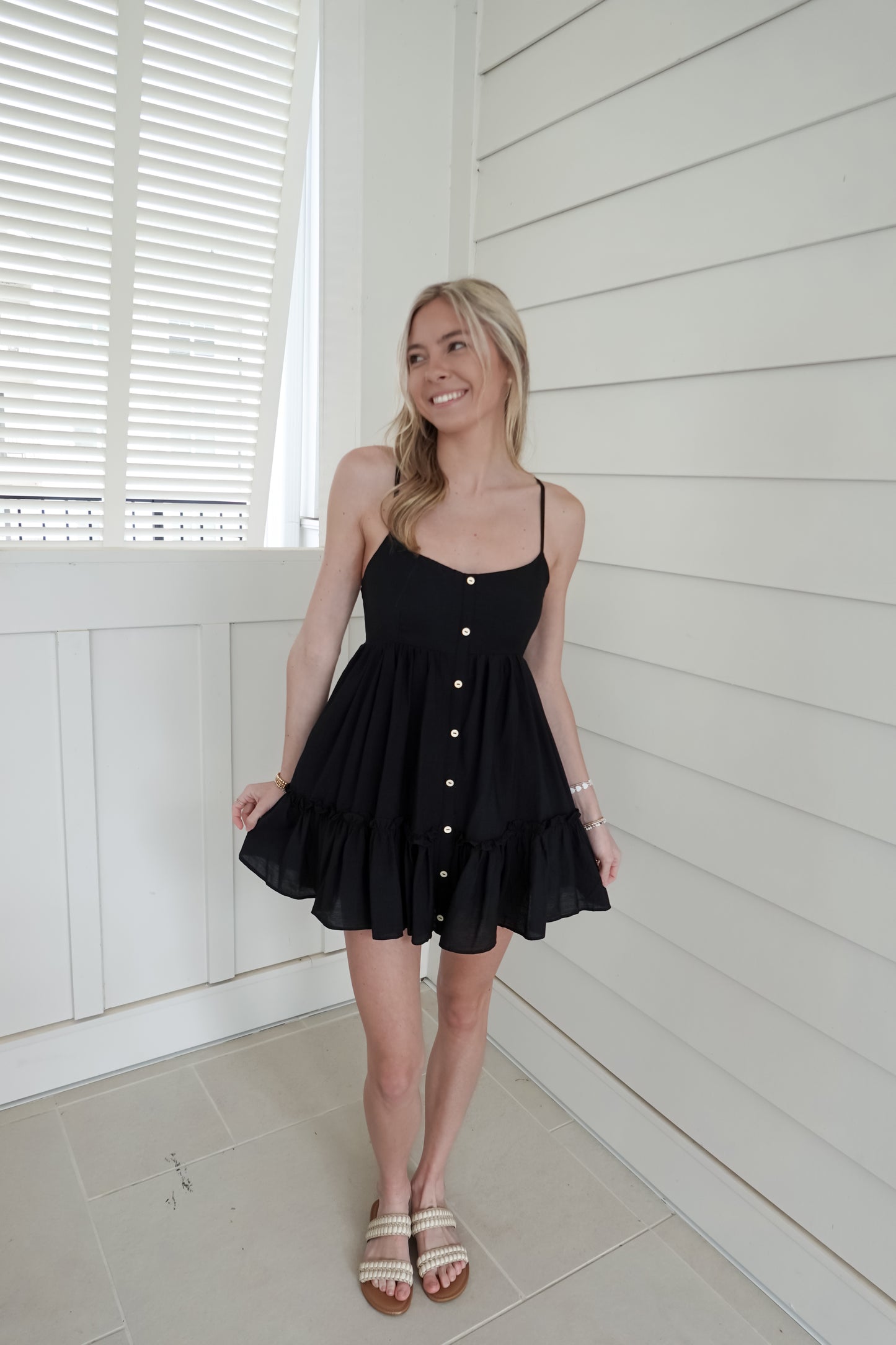 Black Mini Skort Dress