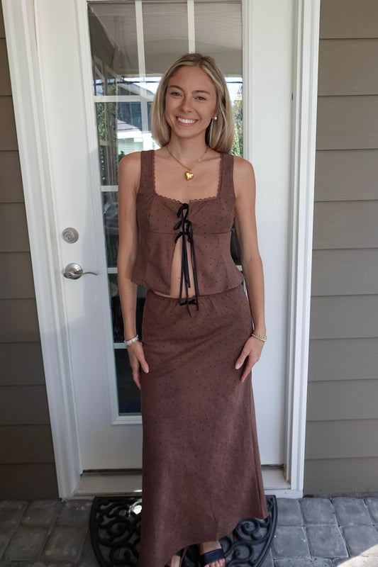 Paige Polka Dot Maxi Skirt