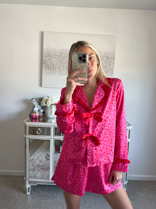 Lena Leopard Print Pajama Set