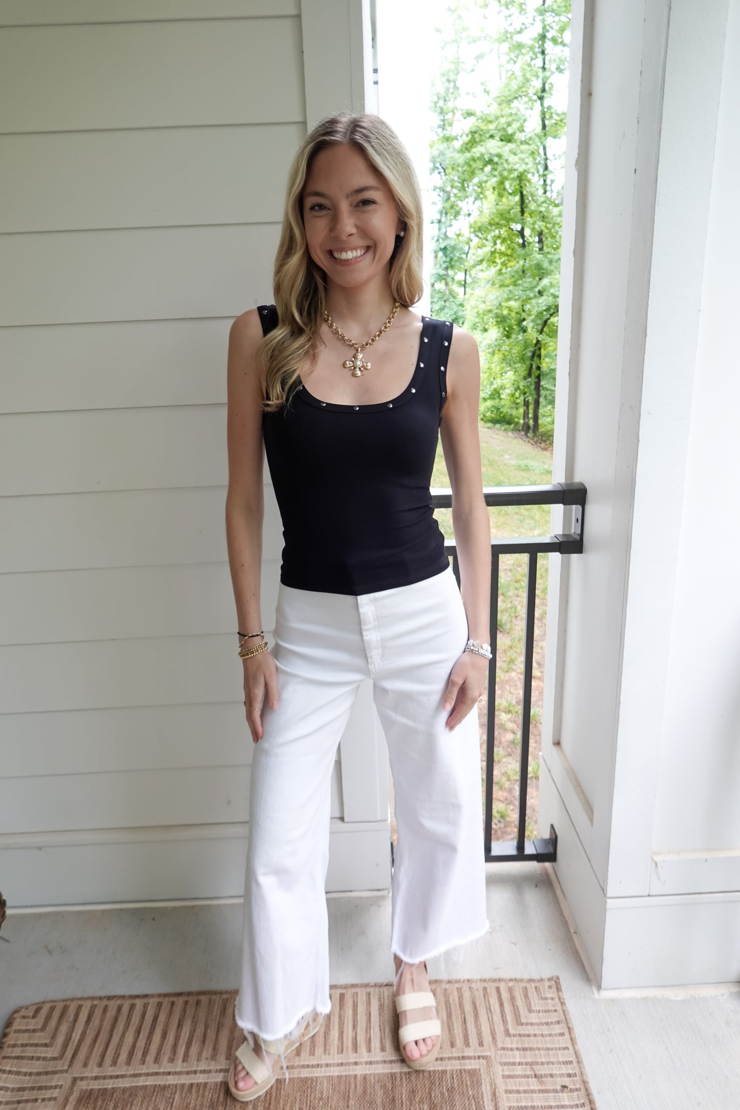 Summer Studded Tank Top