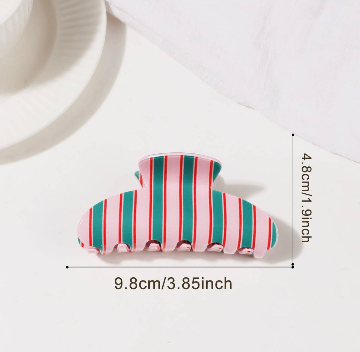 Vertical Stripe Claw Clips