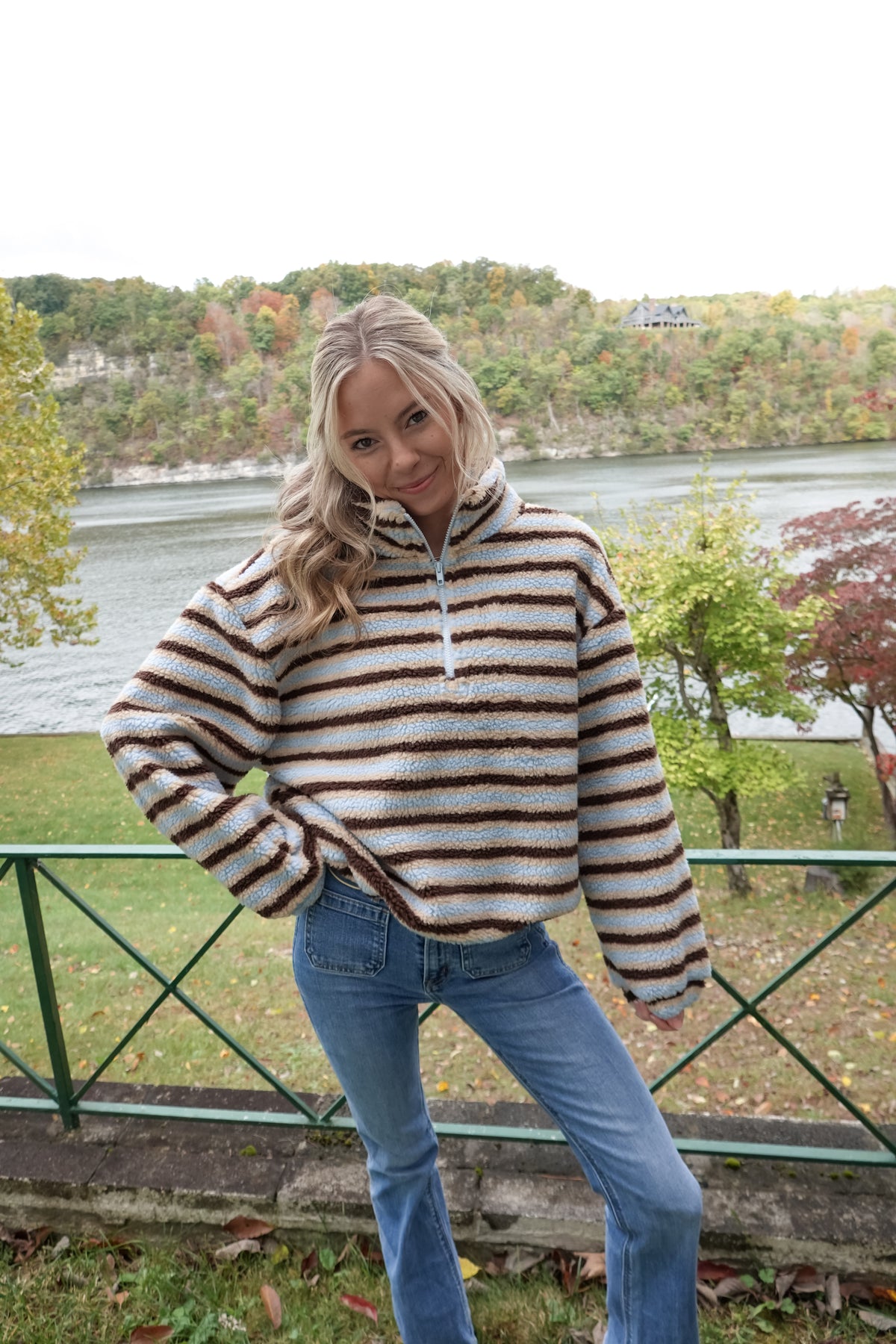 Lily Striped Sherpa Jacket