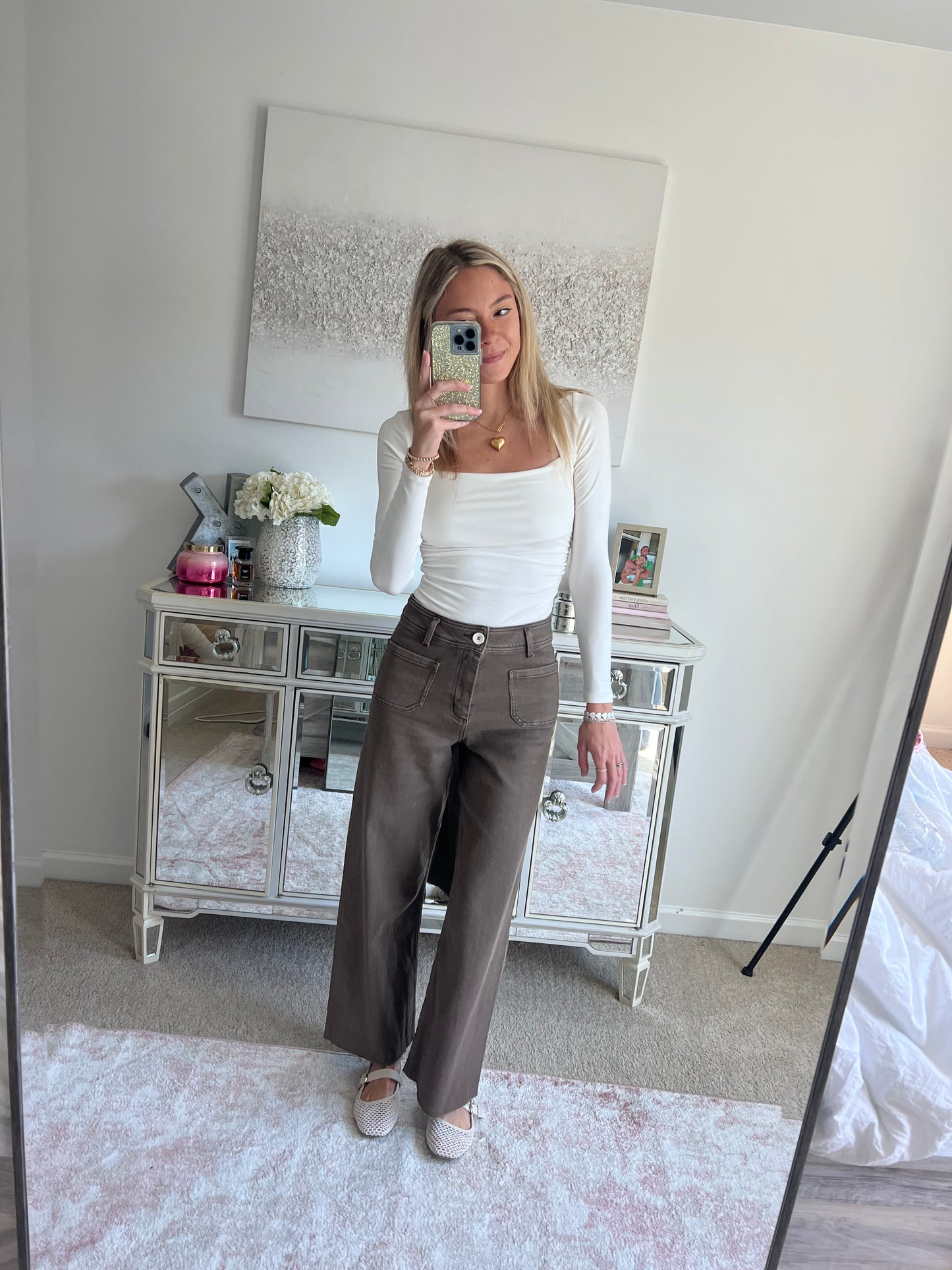 Zoe Straight Wide Leg Pants