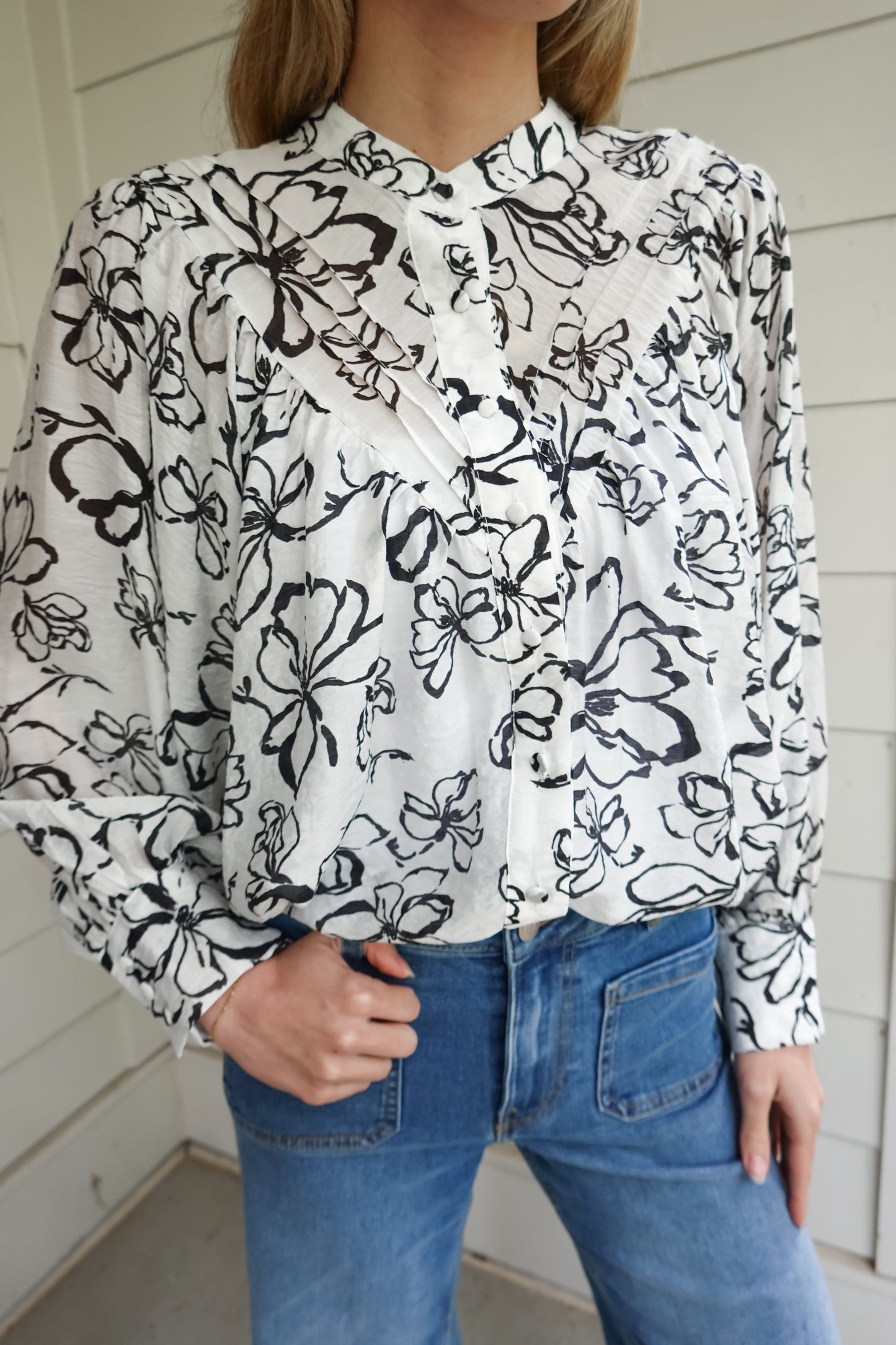 Fay Floral Long Sleeve Top