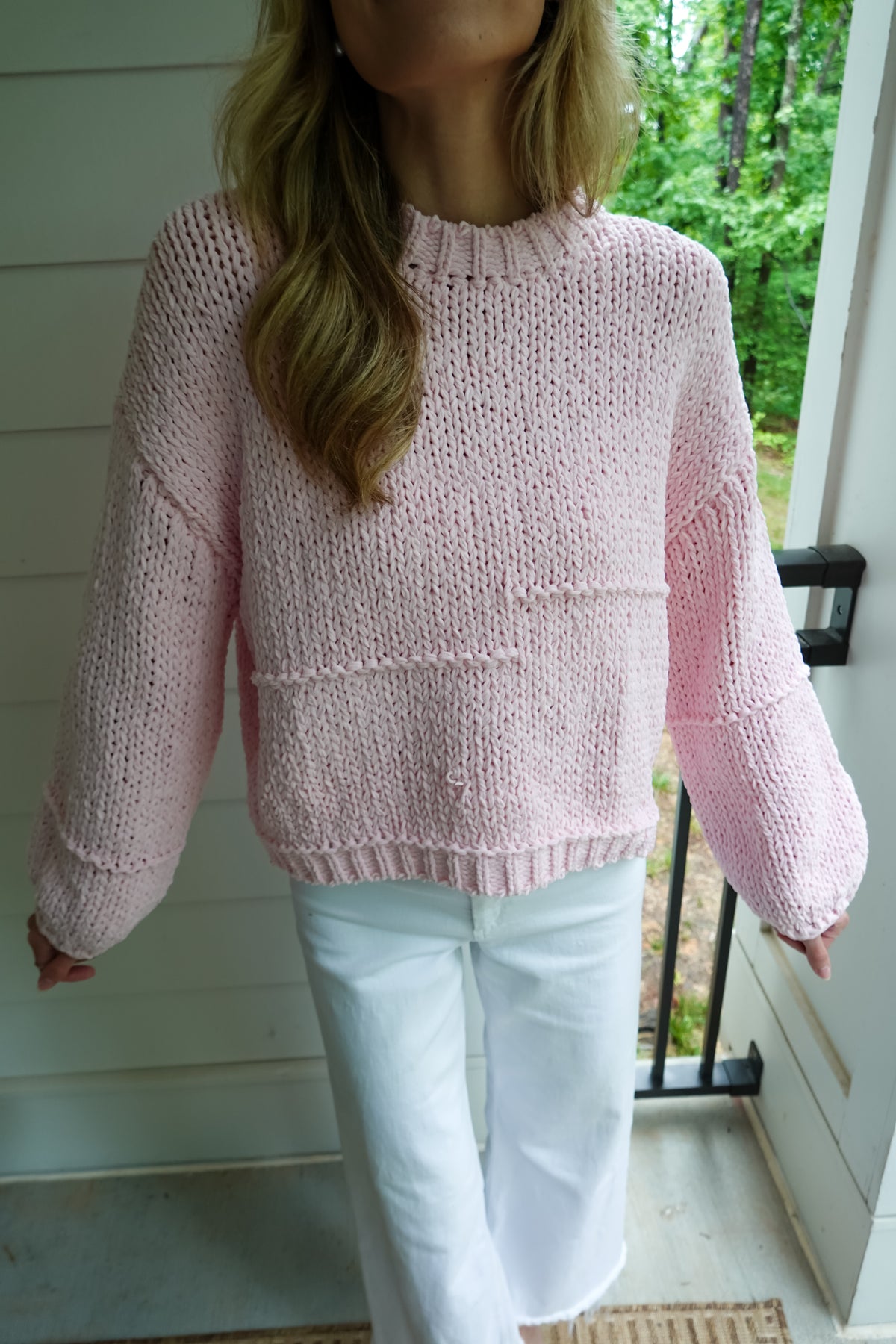 Cal Chunky Knit Pink Sweater