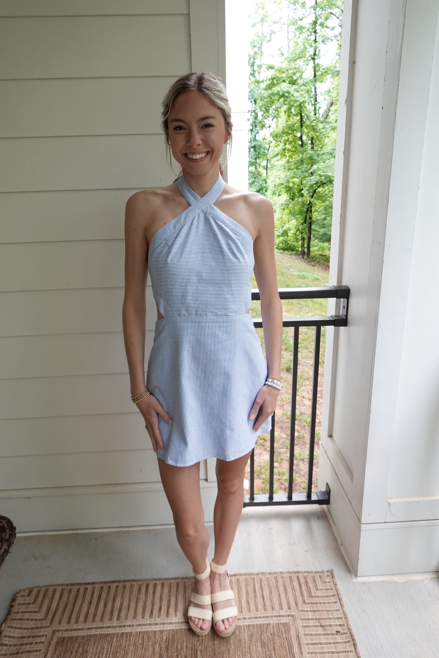 Julia Halter Tie Back Mini Dress