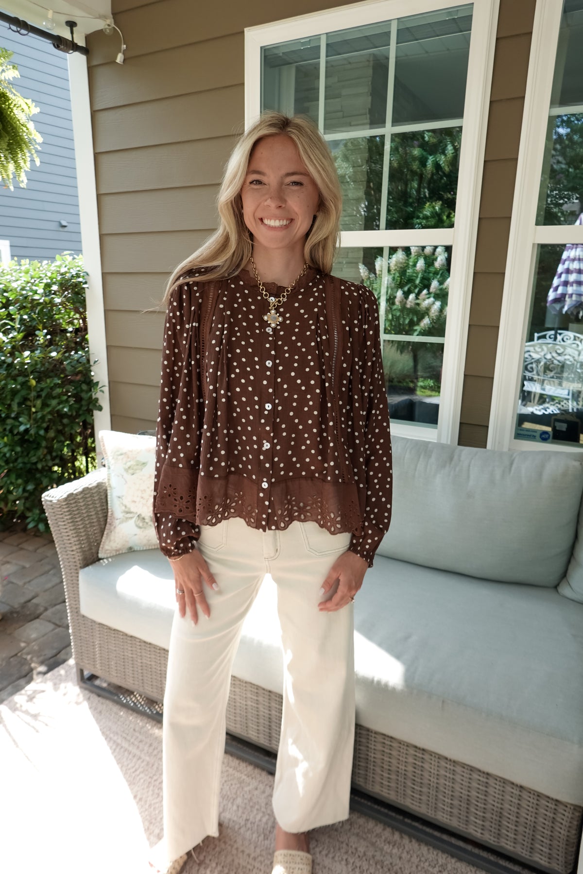 Pearl Polka Dot Long Sleeve