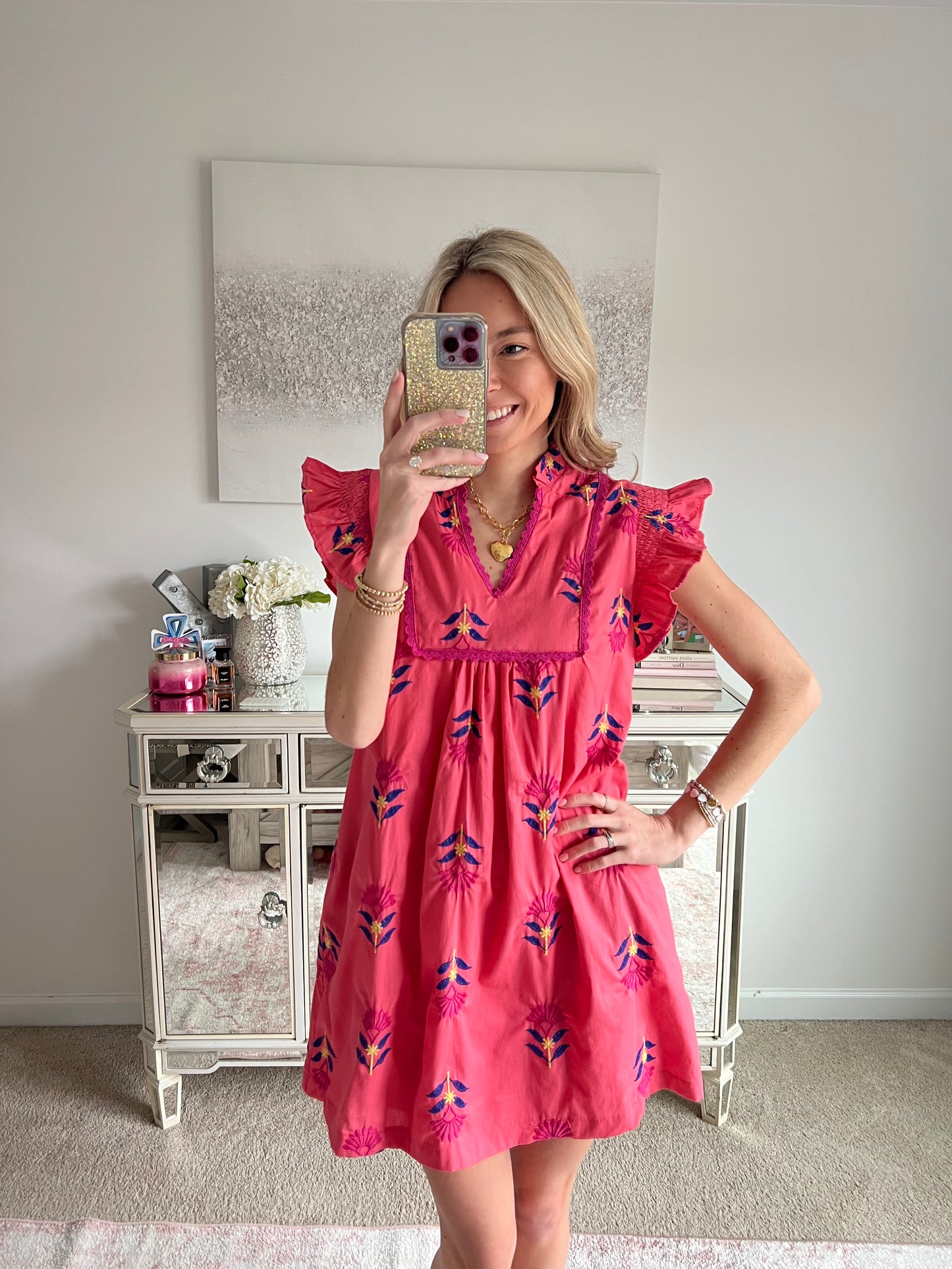Virginia Embroidered Floral Dress