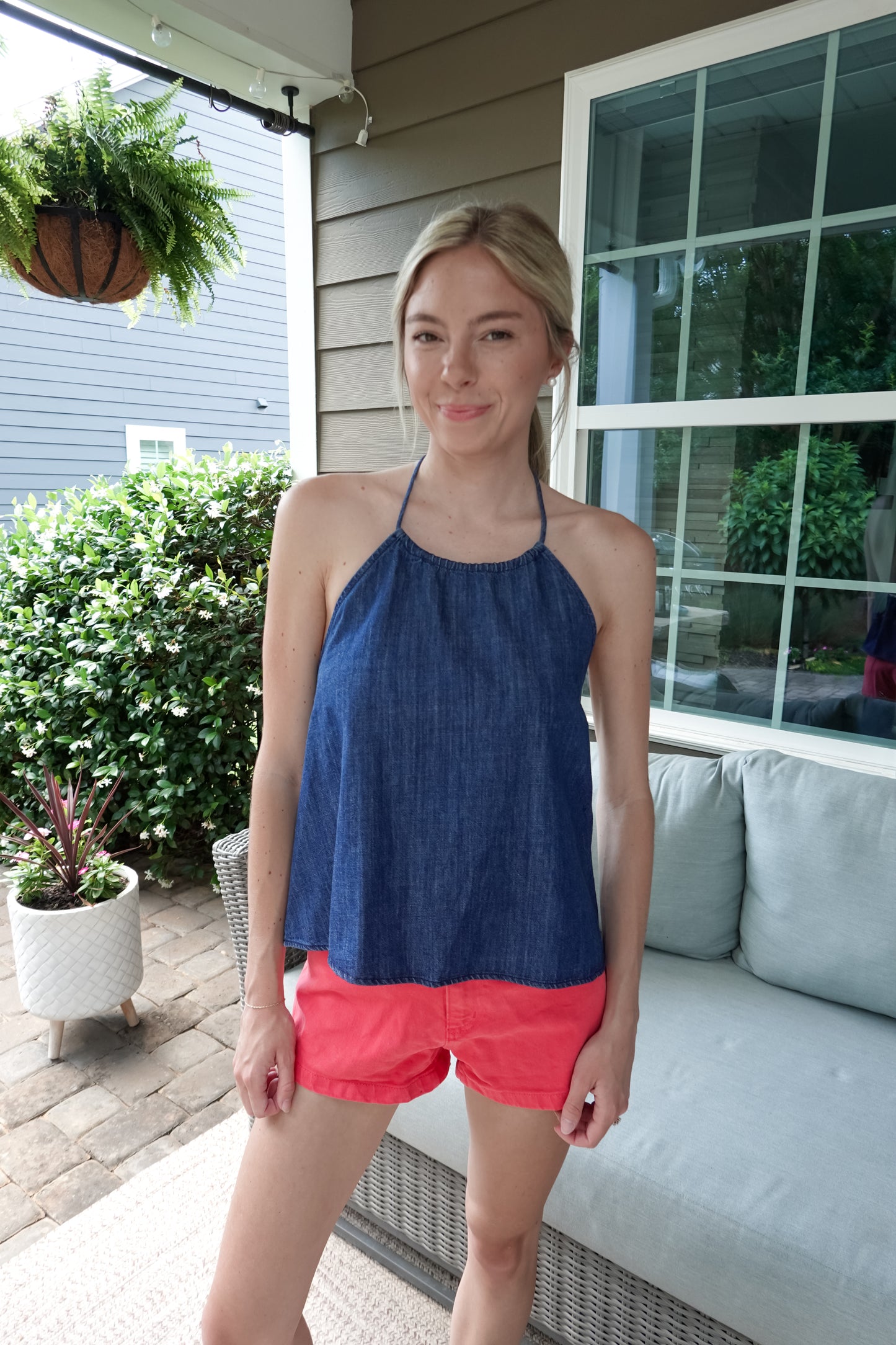 Denim Halter Top