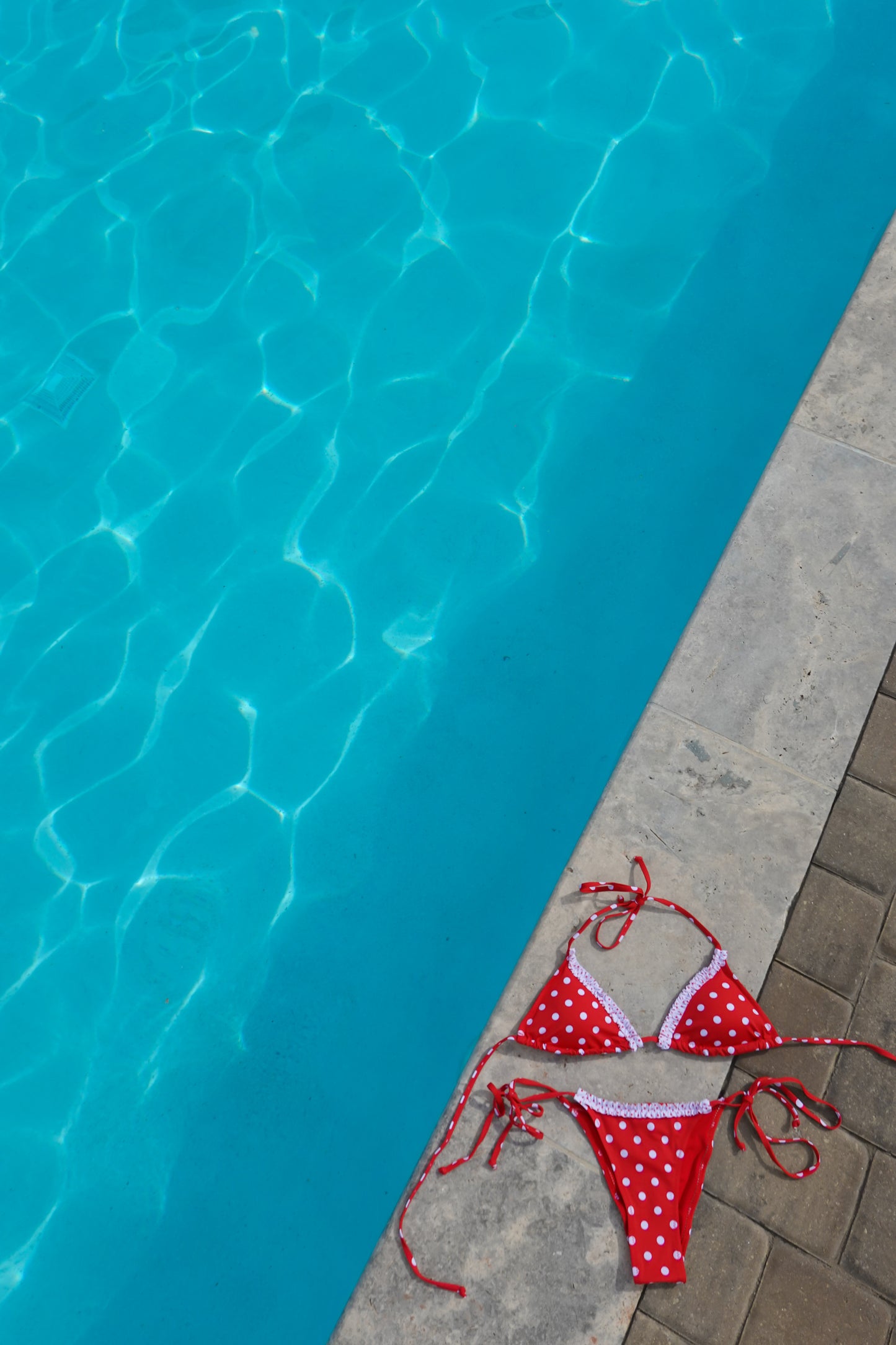 Red Polka Dot Bikini Set