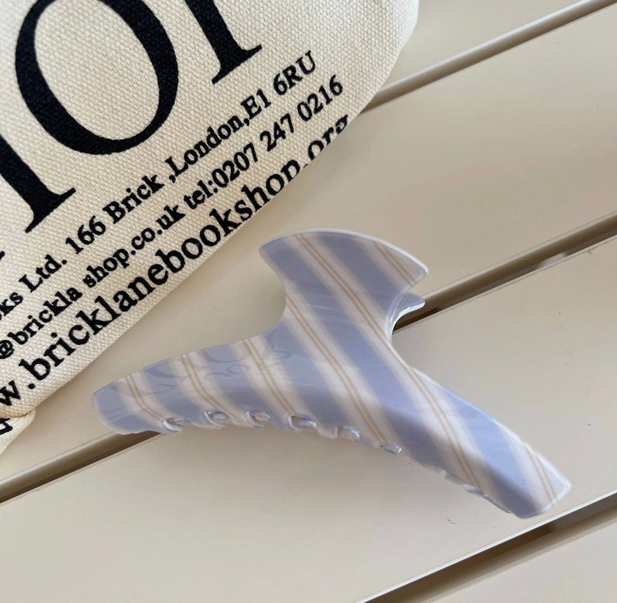 Diagonal Stripe Claw Clips