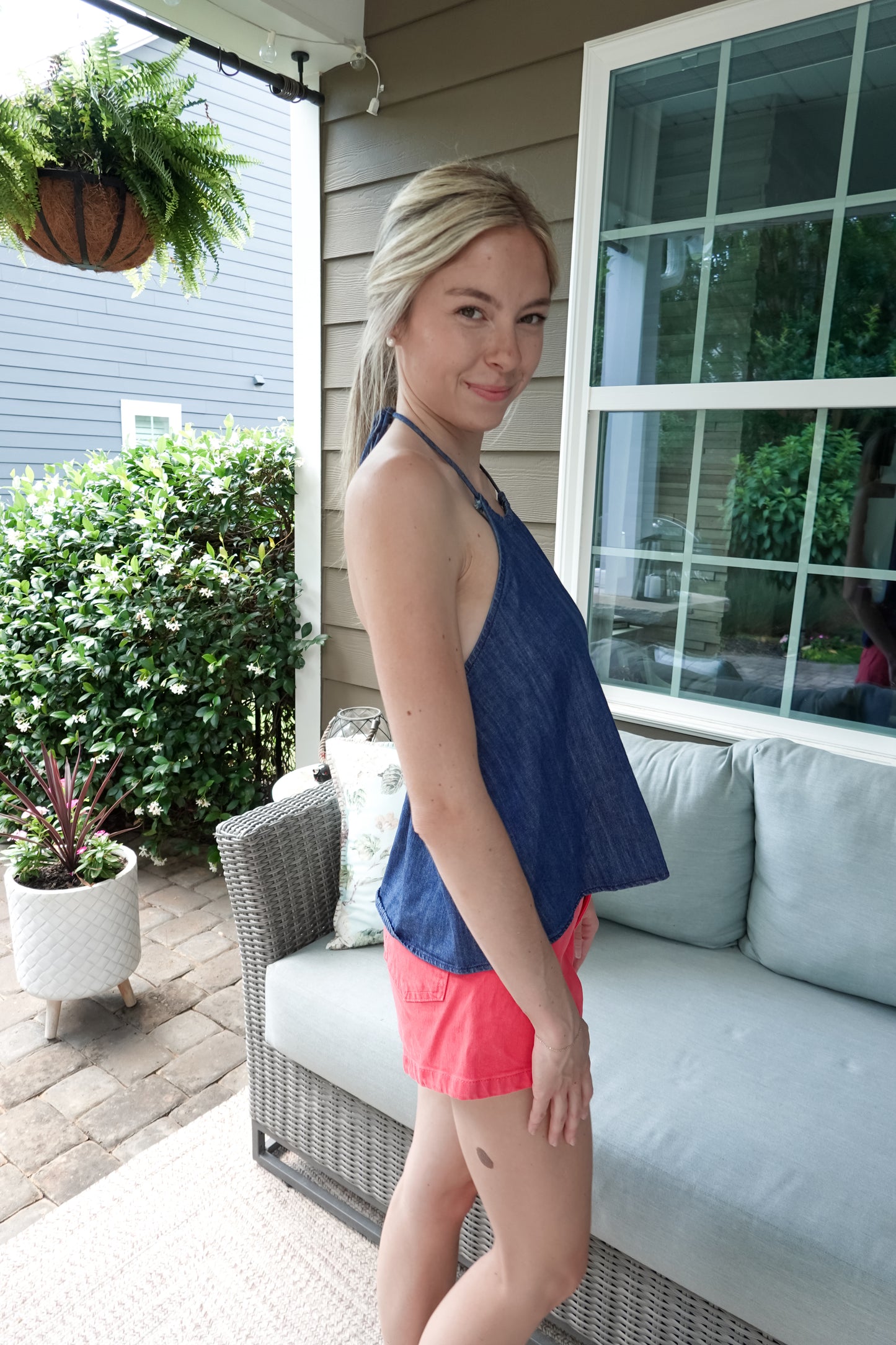 Denim Halter Top