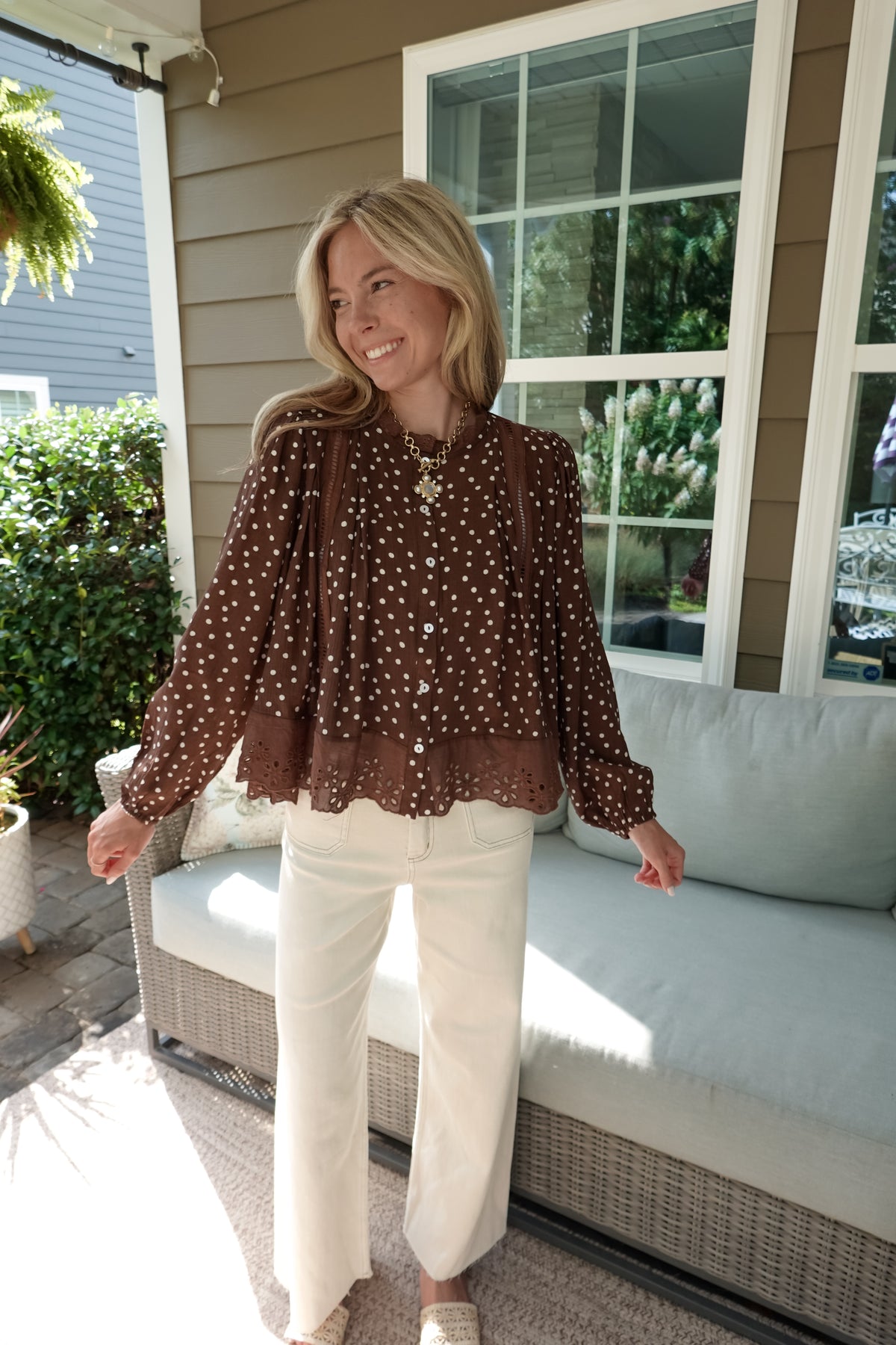 Pearl Polka Dot Long Sleeve