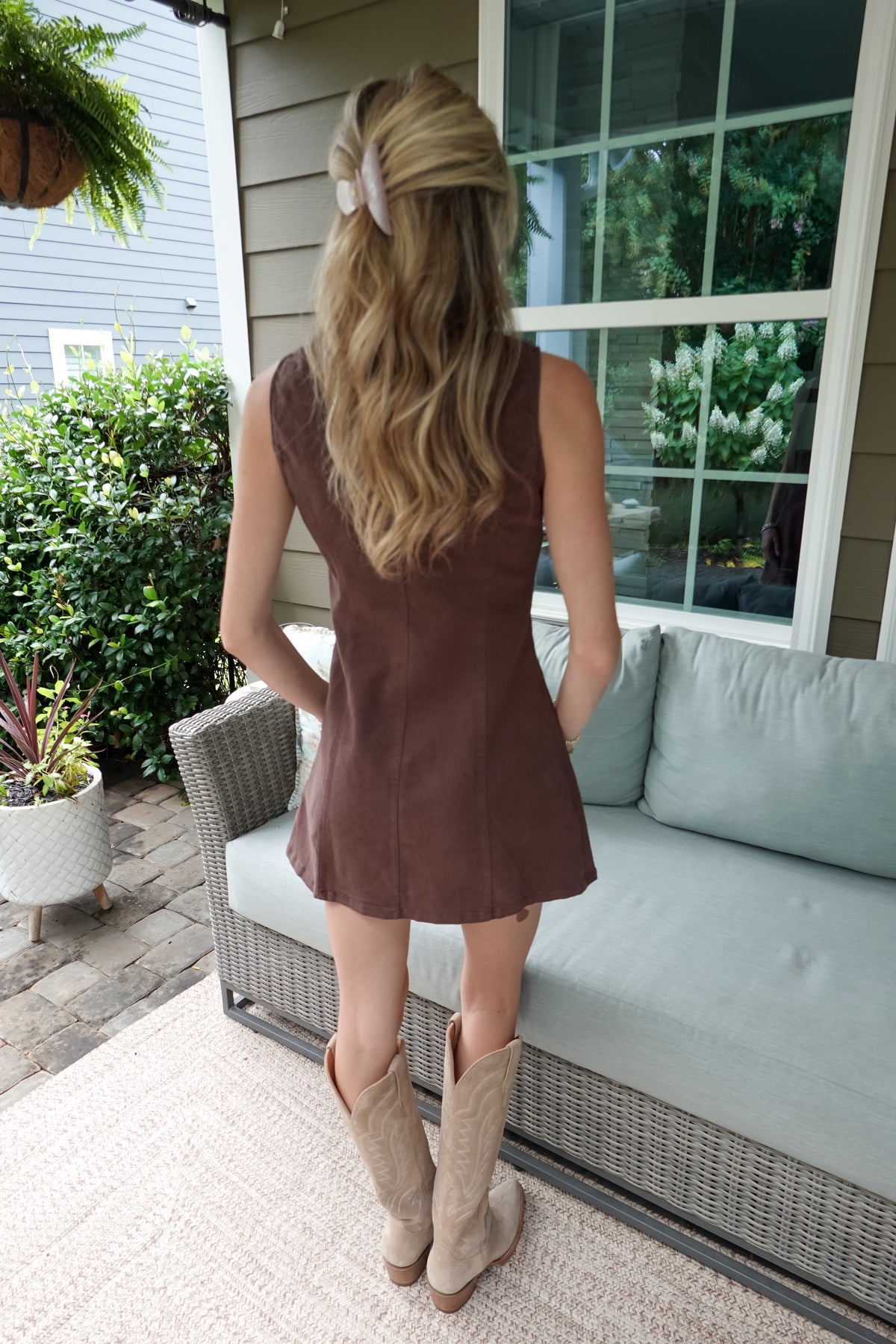 Blair Bow Button Down Mini Dress