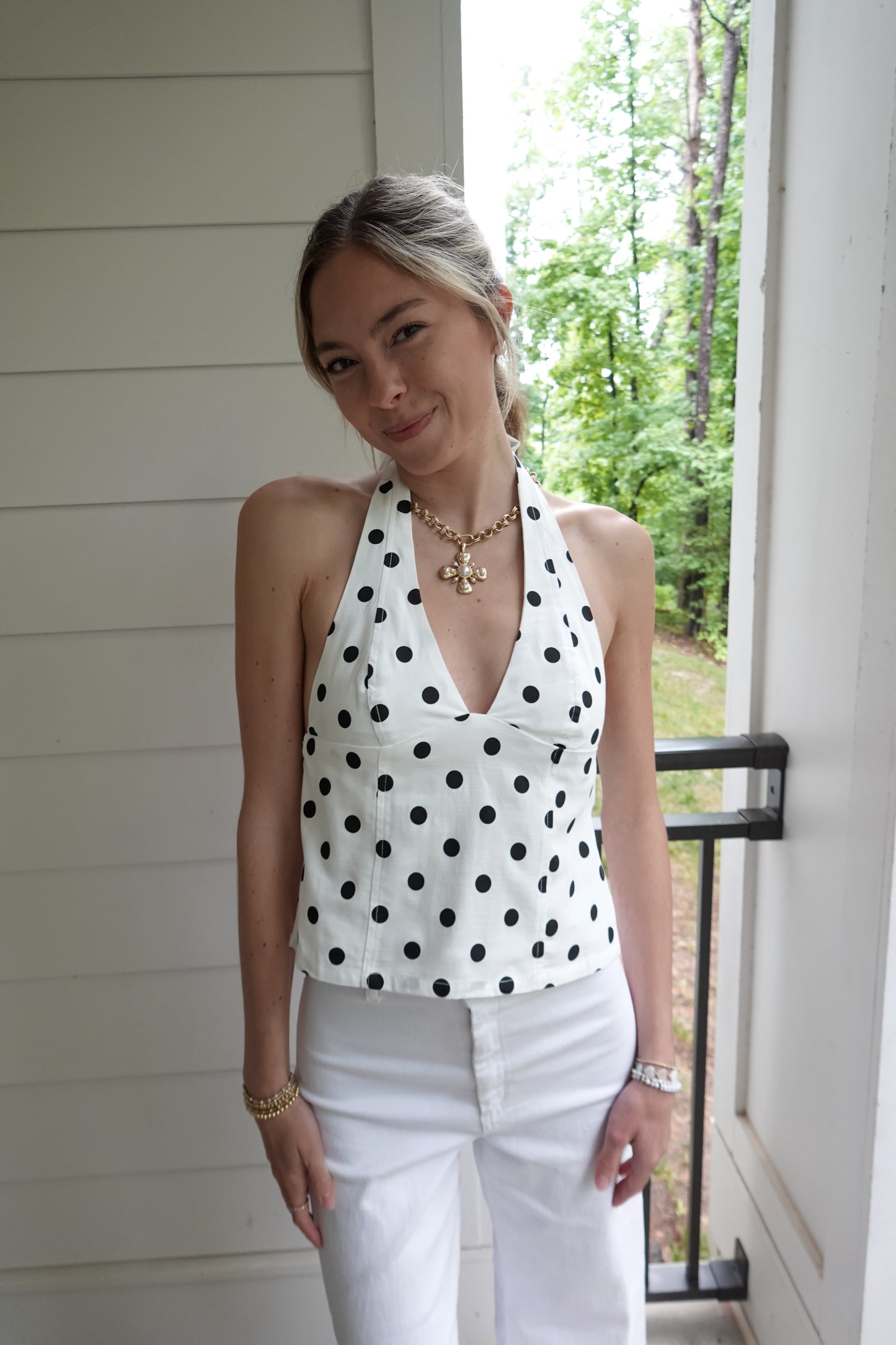 Polka Dot Halter Top
