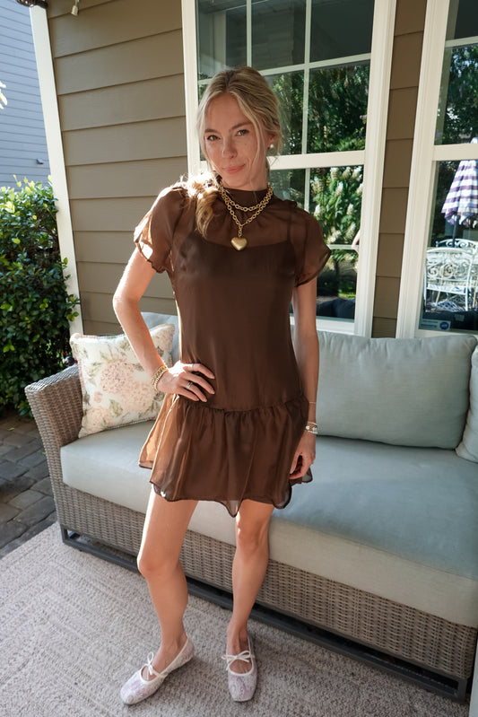 Coco Brown Mini Dress