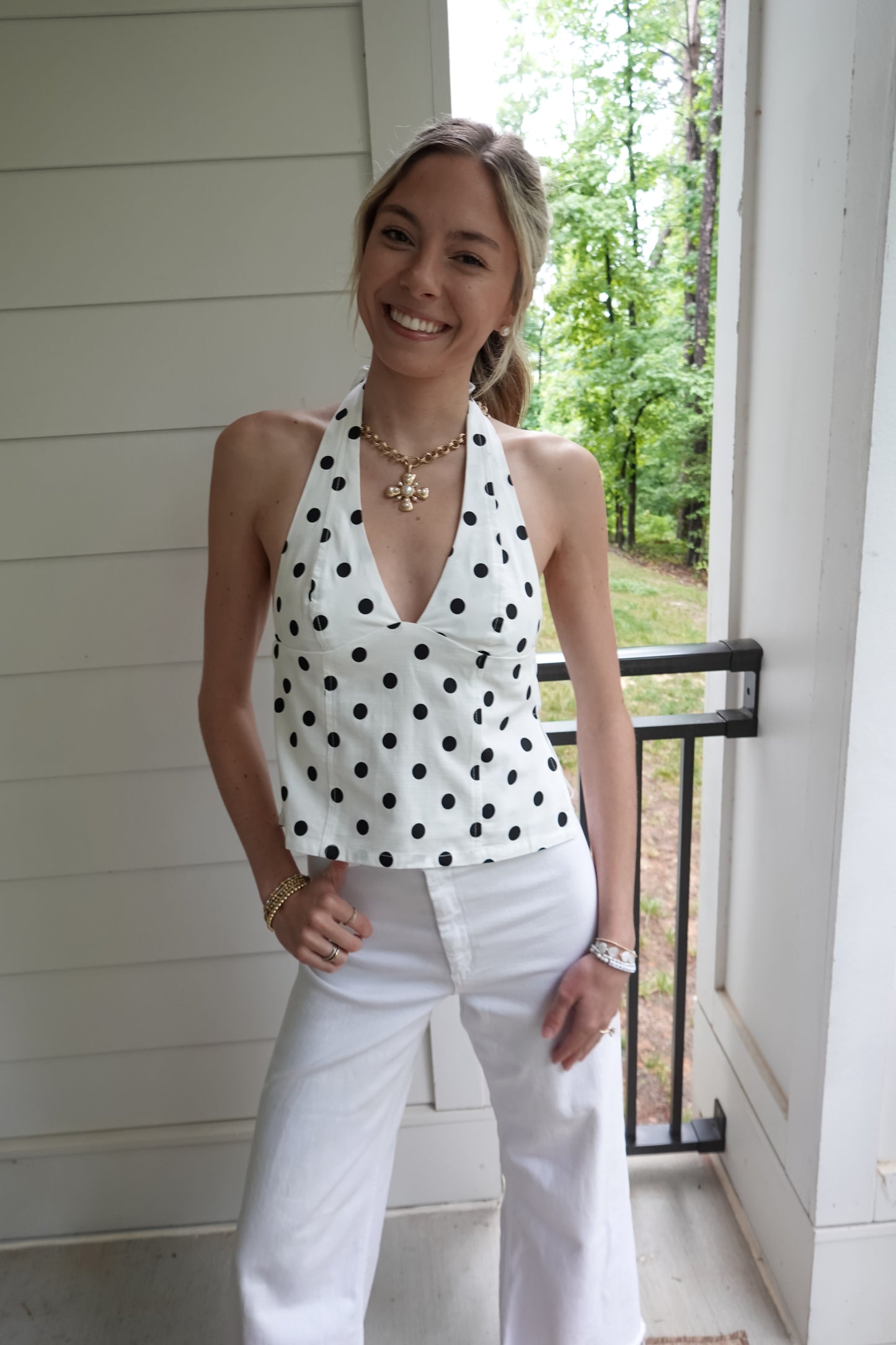 Polka Dot Halter Top