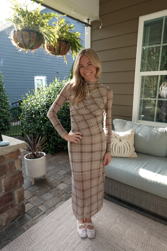 Pippa Plaid Midi Dress