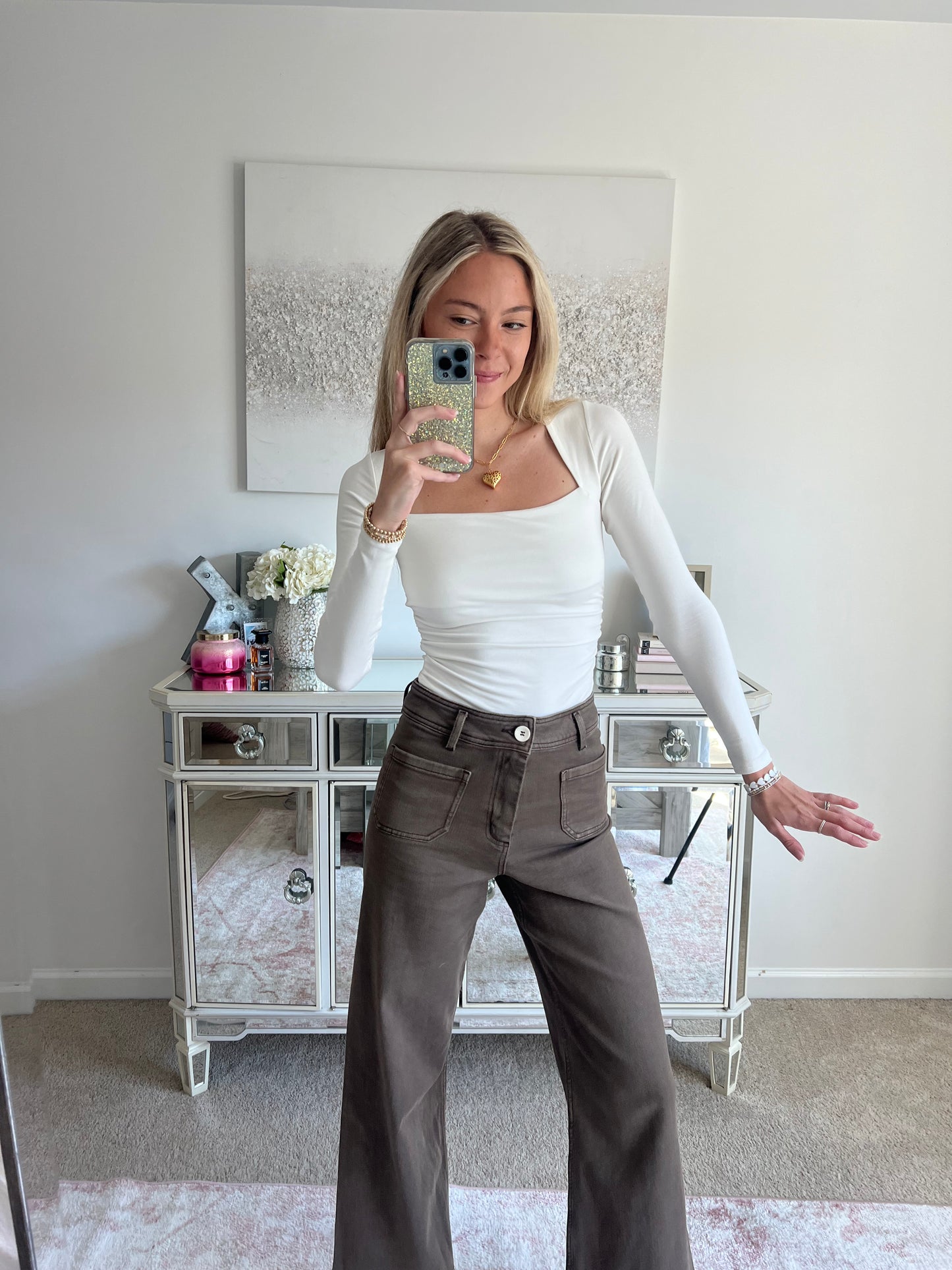 Zoe Straight Wide Leg Pants