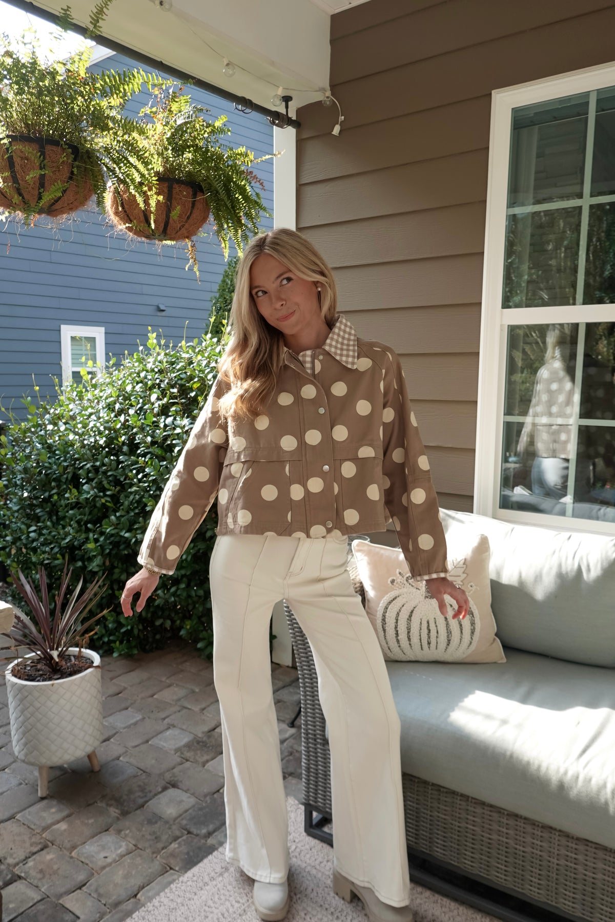 Gigi Polka Dot Gingham Jacket