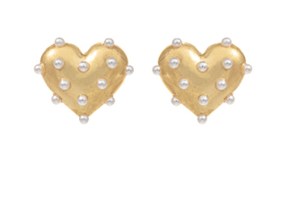 Pearl Heart Earrings