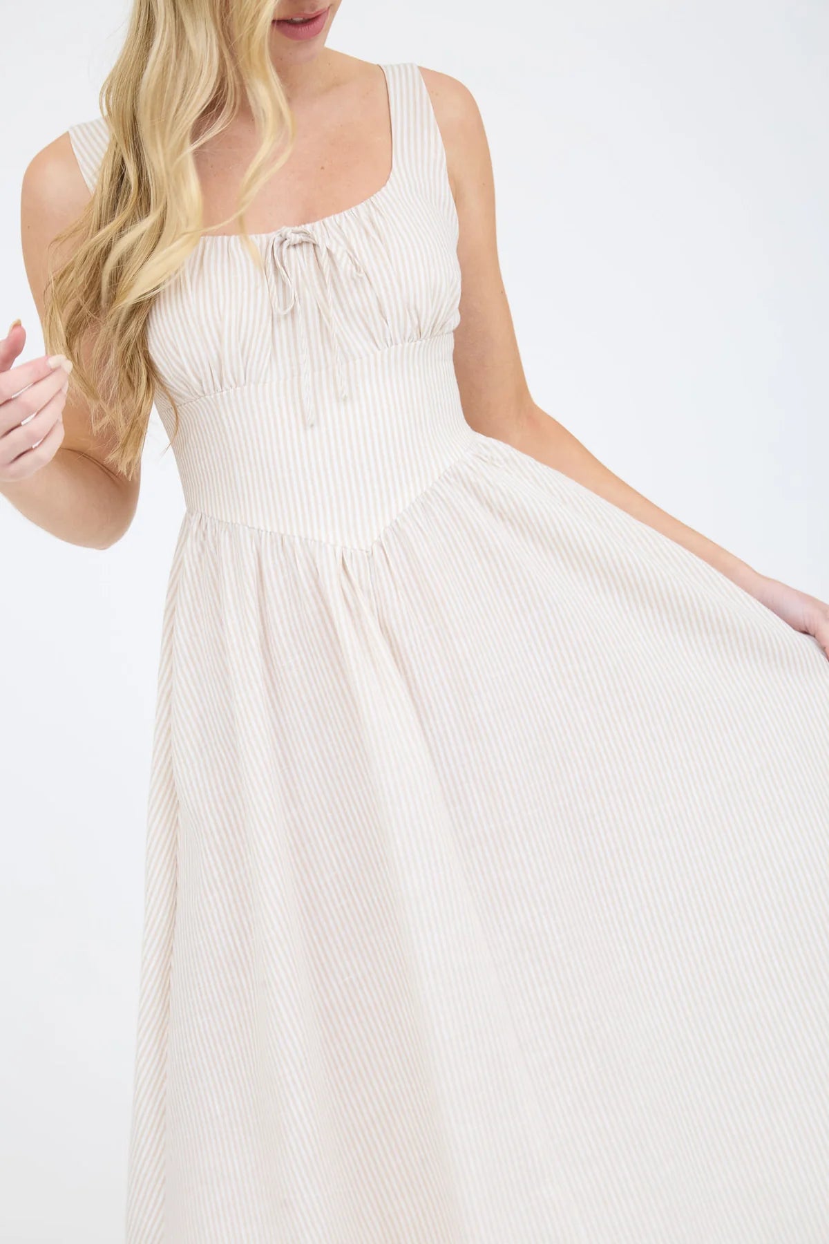 Brooke Striped Midi Dress