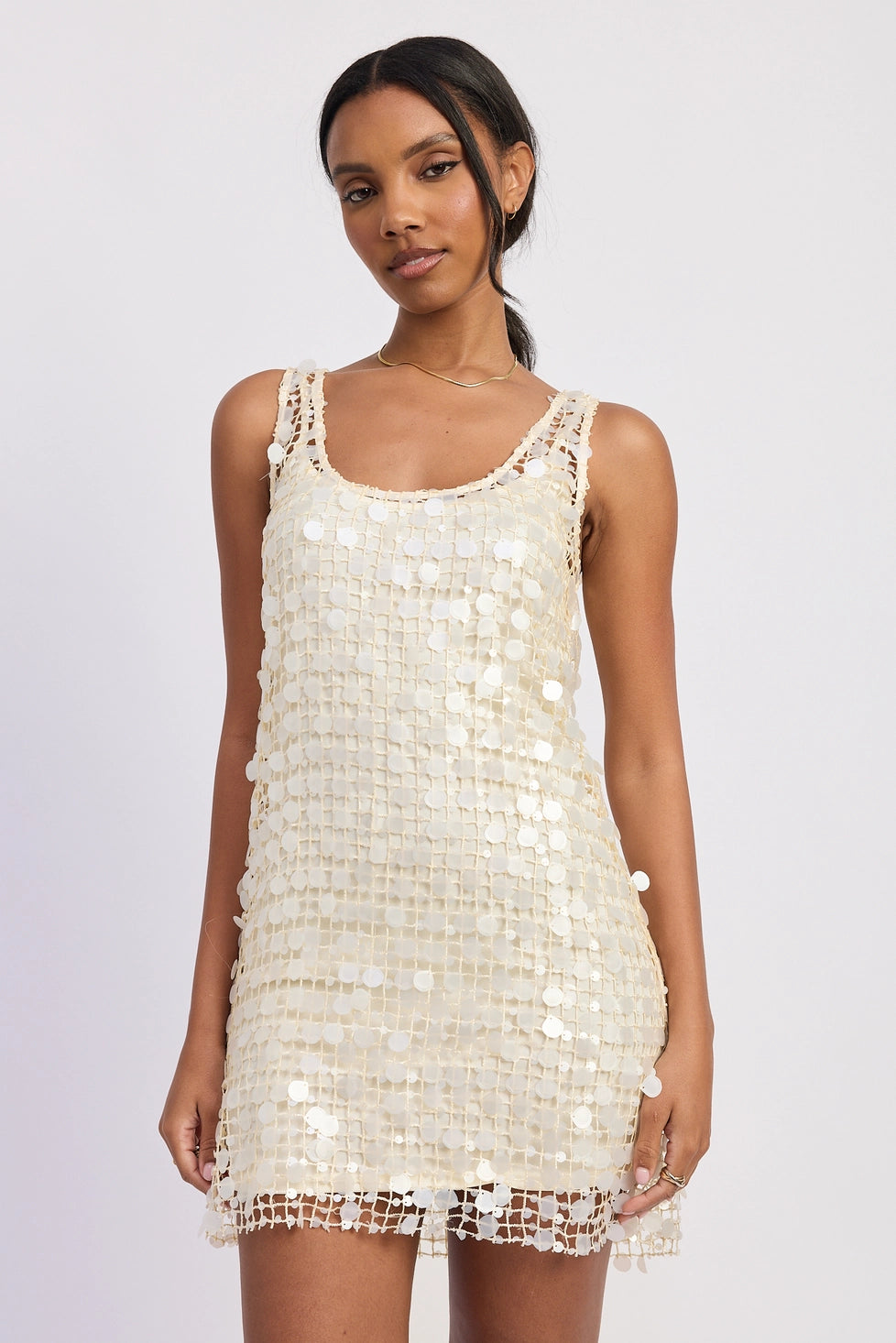 Heidi Mesh Sequin Mini Dress