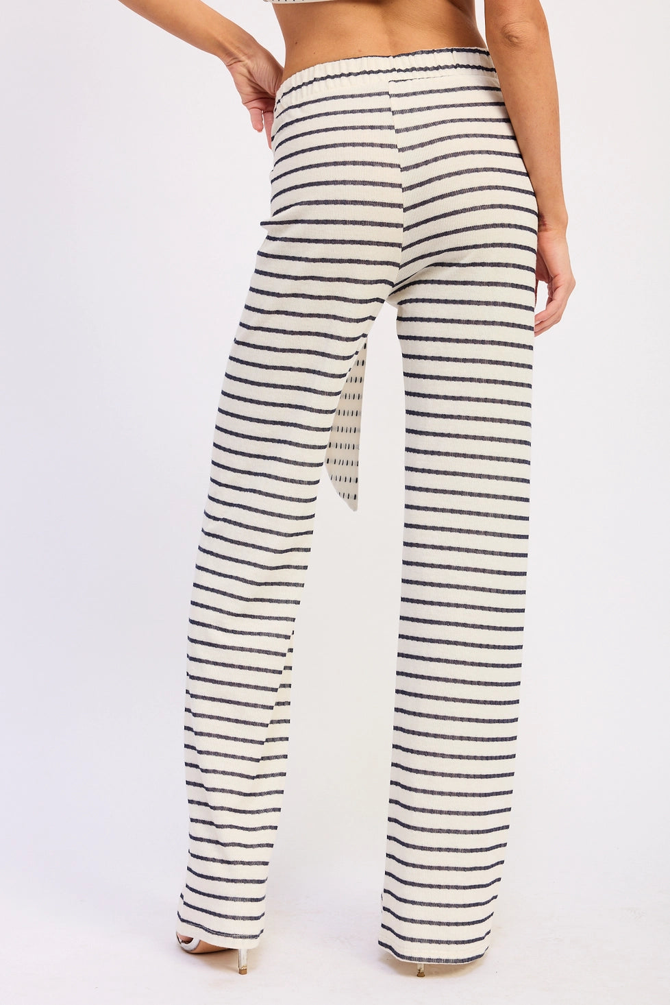 Chloe Low Rise Striped Knit Pants