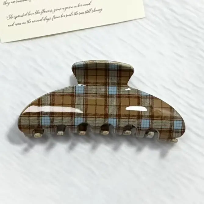 Plaid Claw Clip
